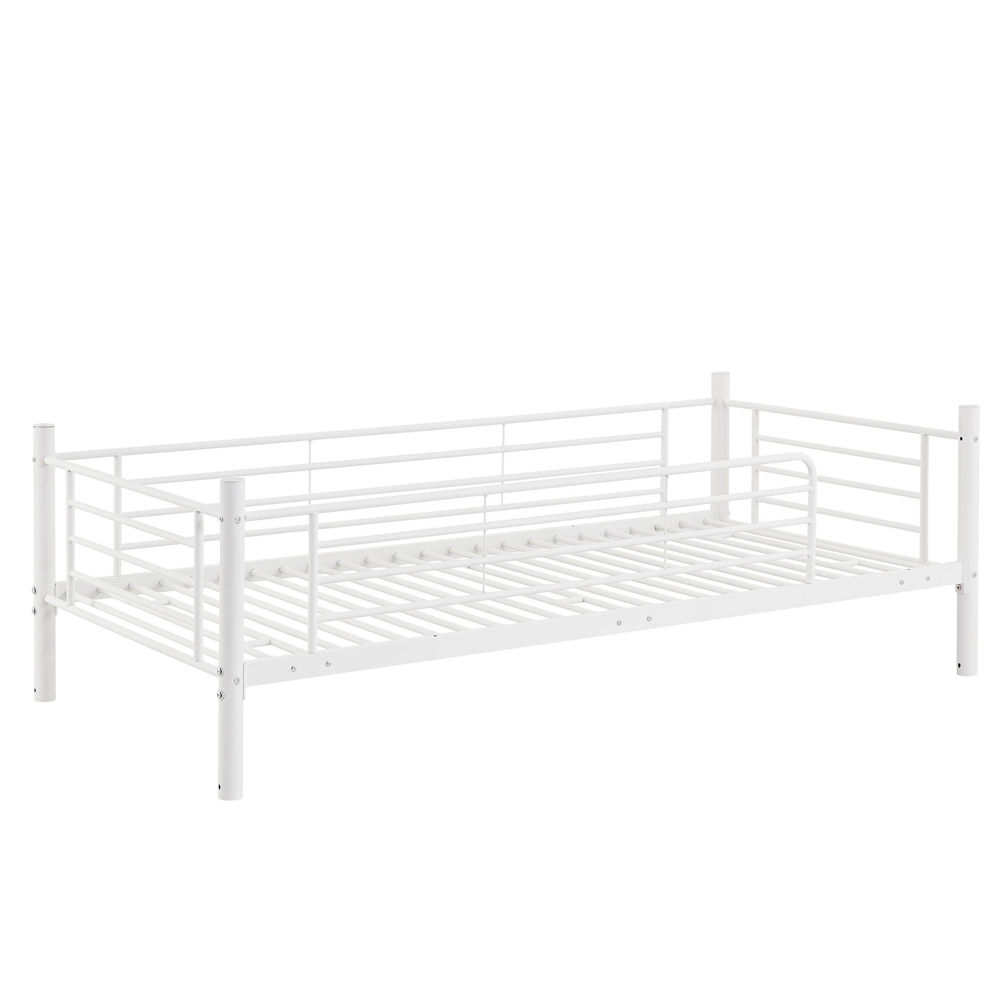 Twin-Twin-Twin Triple Bed with Built-in Ladder, Divided into Three Separate Beds,White(OLD SKU:LP000197AAK)