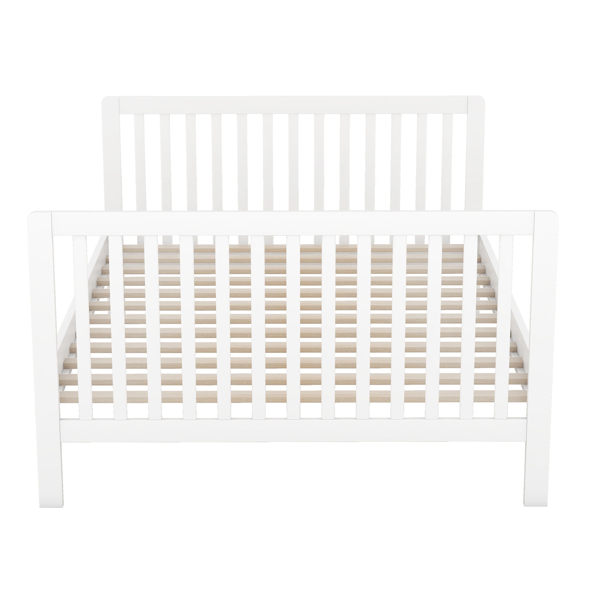 Convertible Crib/Full Size Bed with Changing Table, White