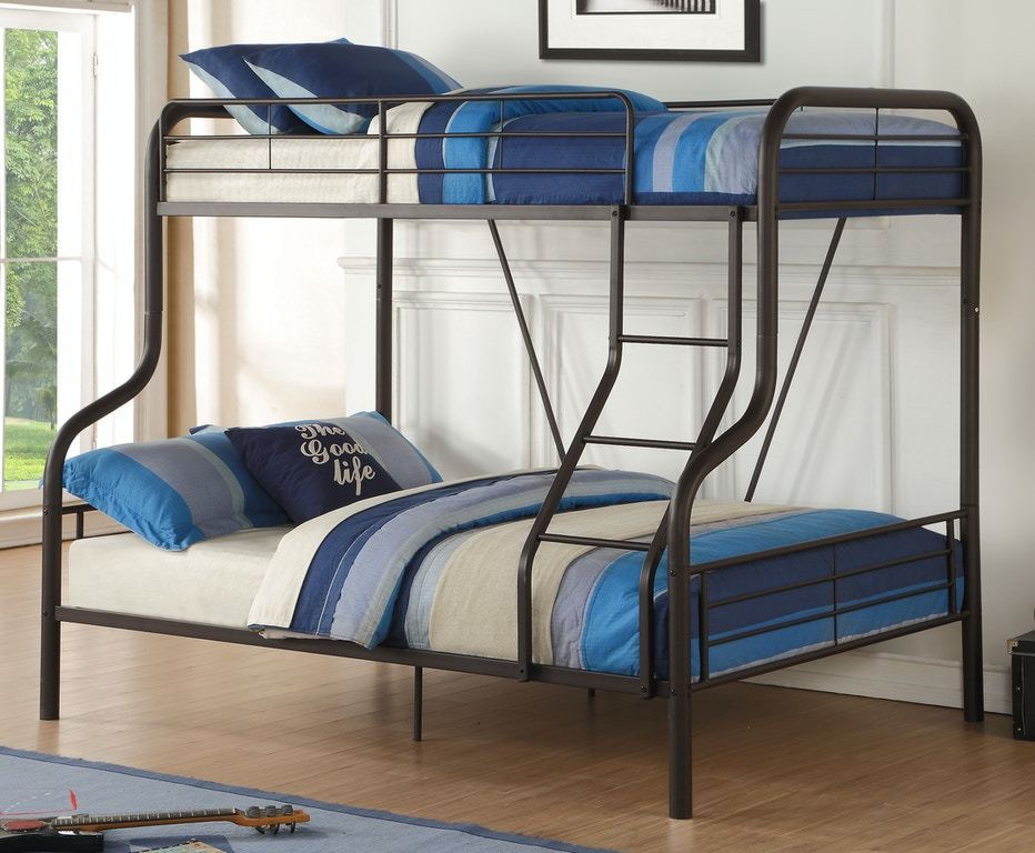 Cairo Bunk Bed (Twin/Full) in Sandy Black 37610