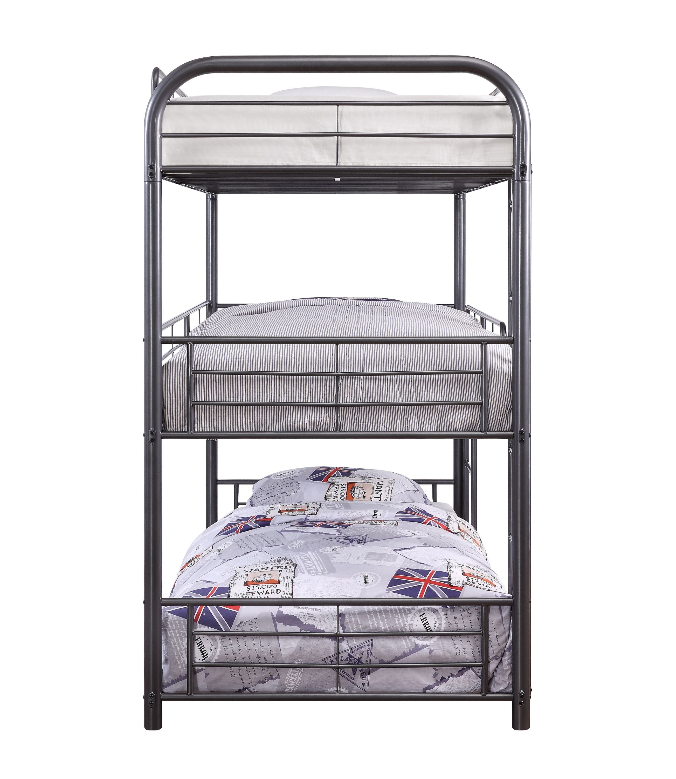 Cairo Bunk Bed - Triple Twin in Gunmetal 38090