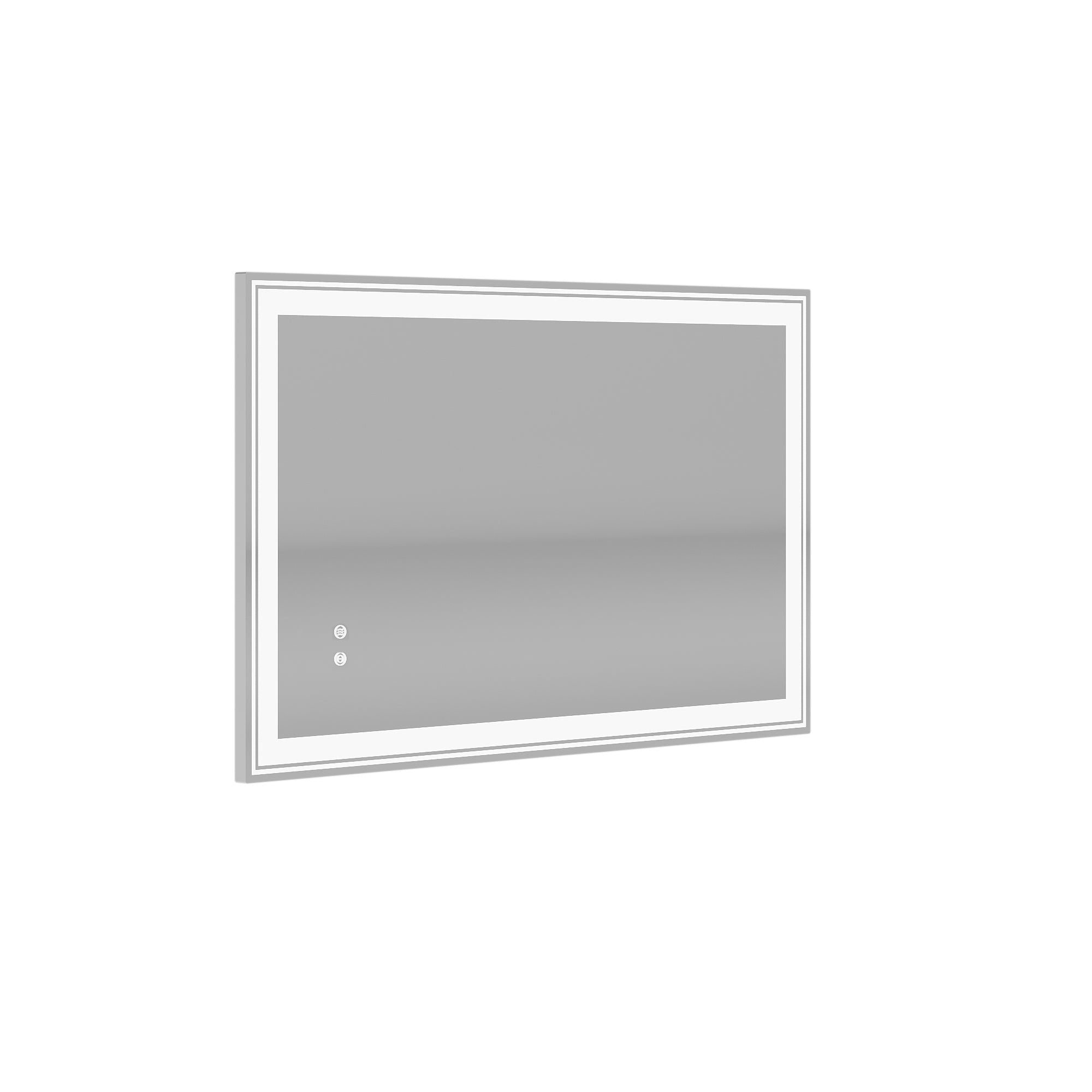 LED-Lit bathroom mirror, wall mounted anti-fog memory Adjustable Brightness front and back light Rectangular Vanity mirror