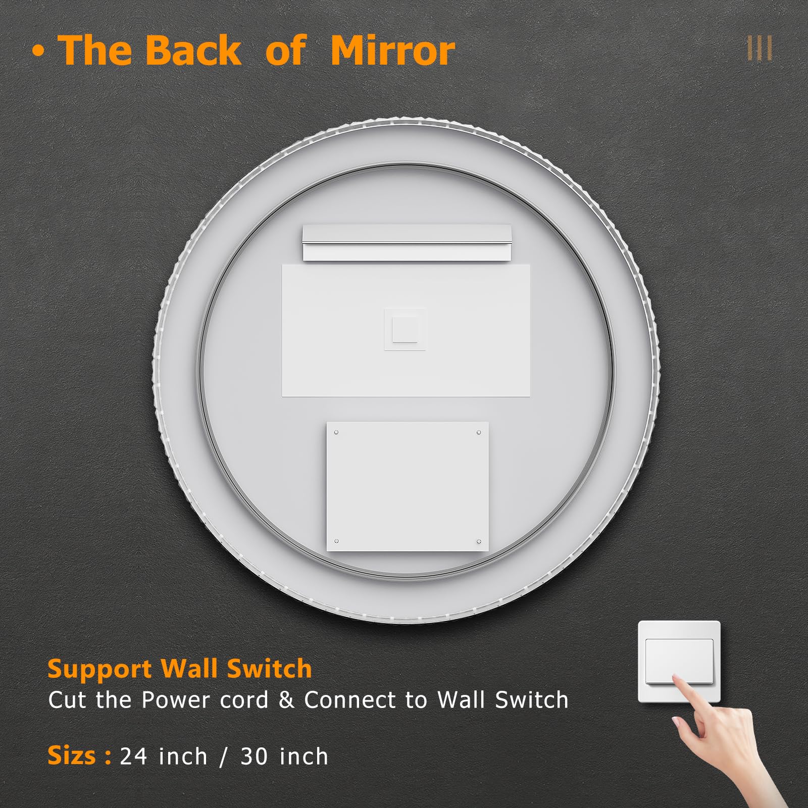 Round Acrylic LED Bathroom Mirror