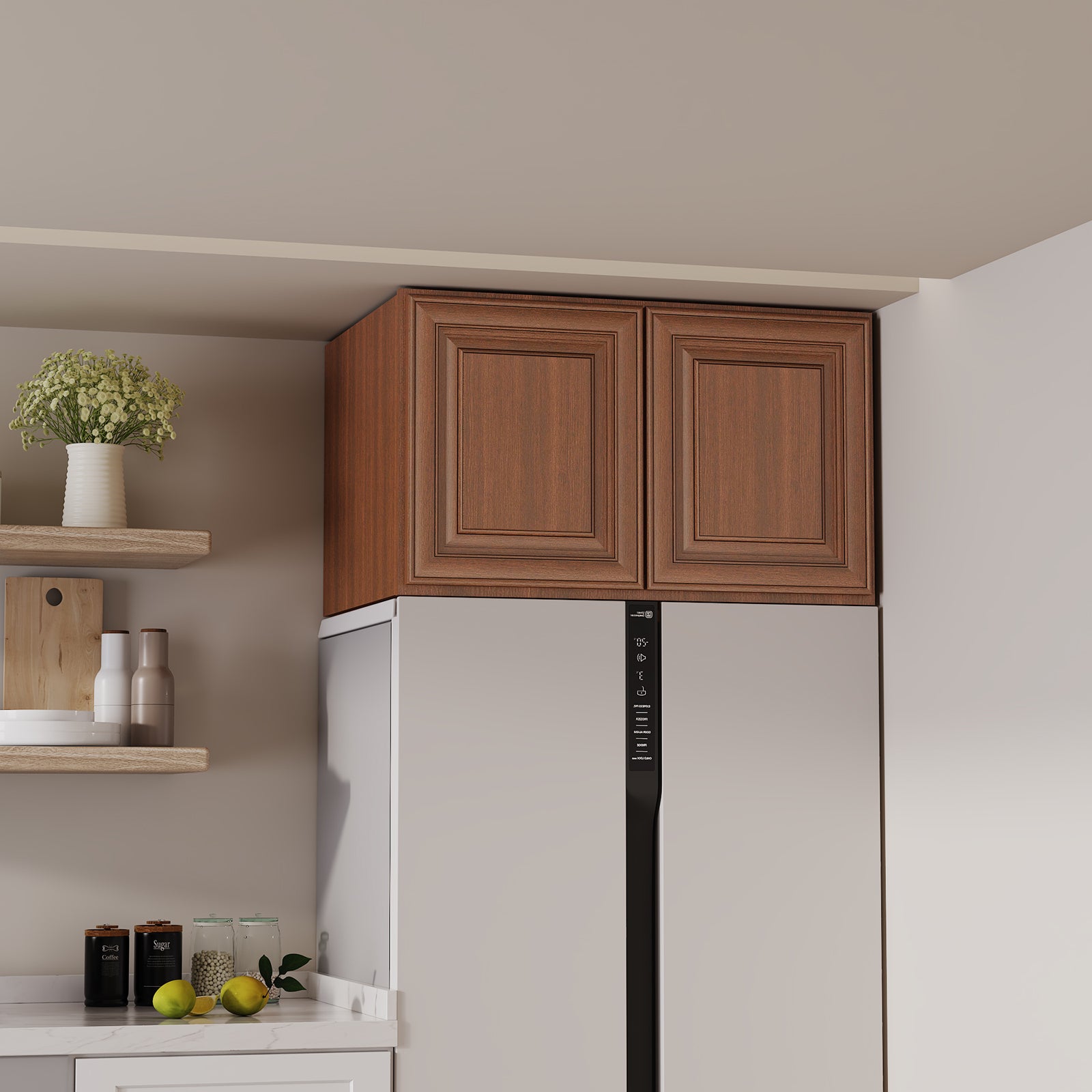 W6 Series Plywood Ready to Assemble Kitchen Wall Cabinets with 2 Doors-5