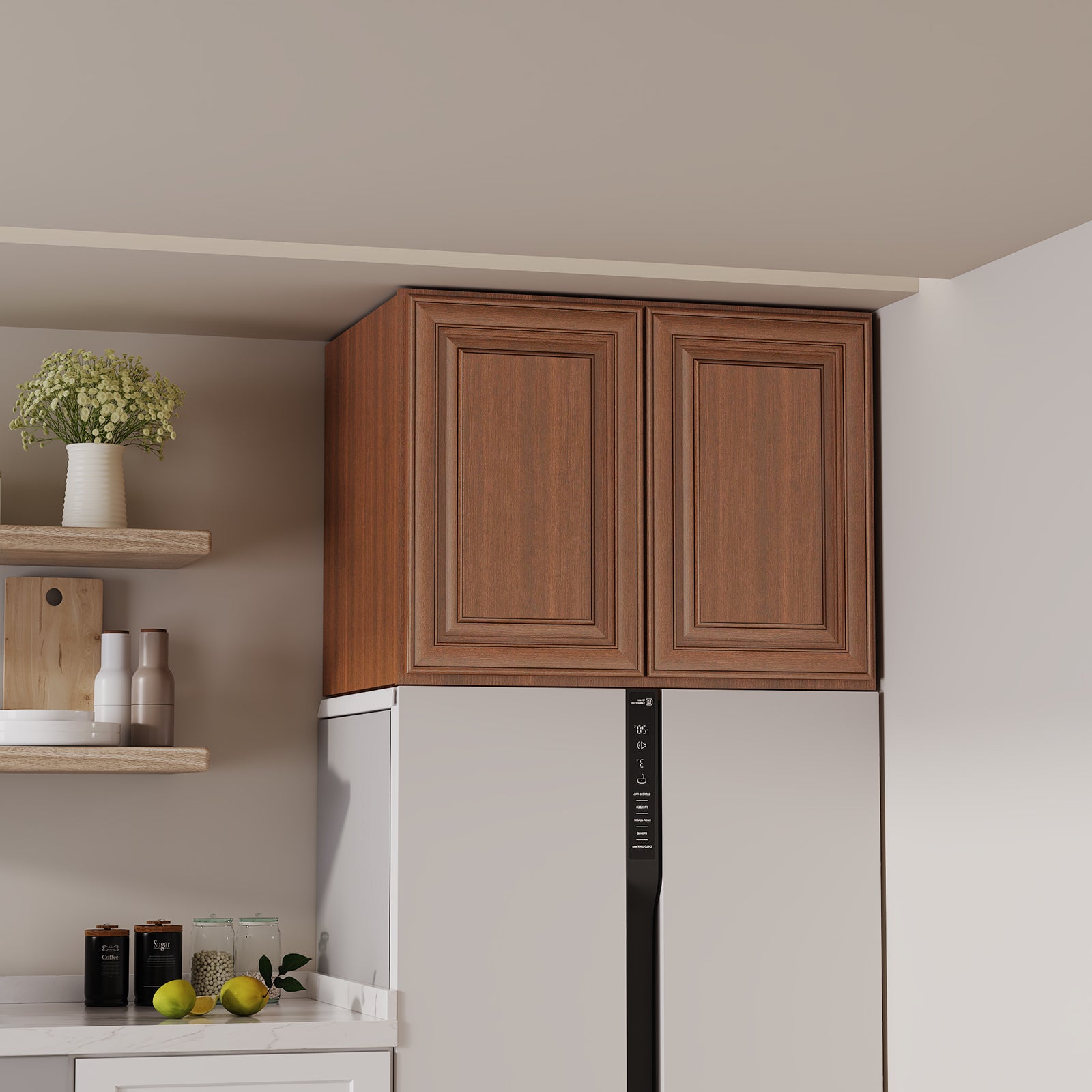 W6 Series Plywood Ready to Assemble Kitchen Wall Cabinets with 2 Doors-5