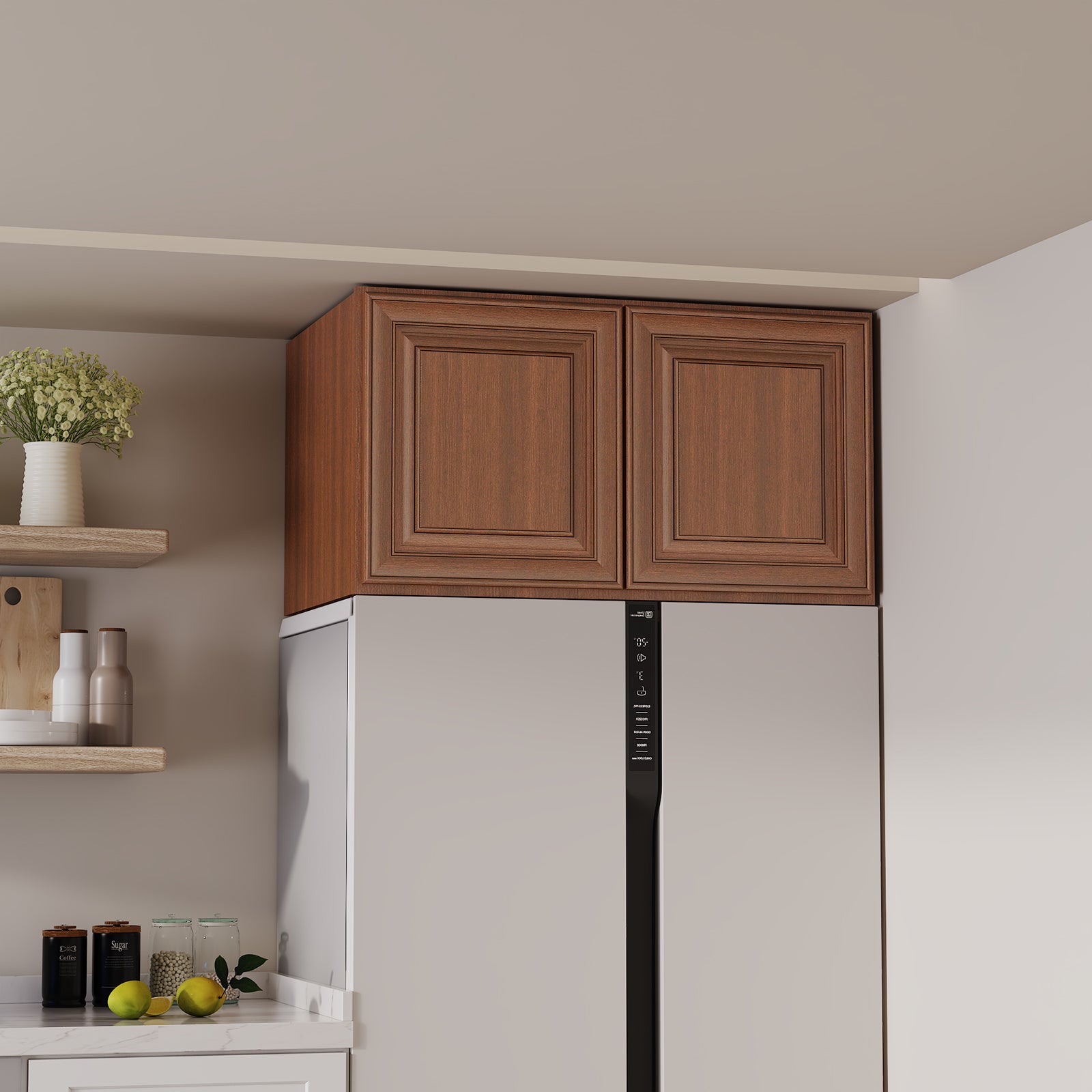 W6 Series Plywood Ready to Assemble Kitchen Wall Cabinets with 2 Doors-5