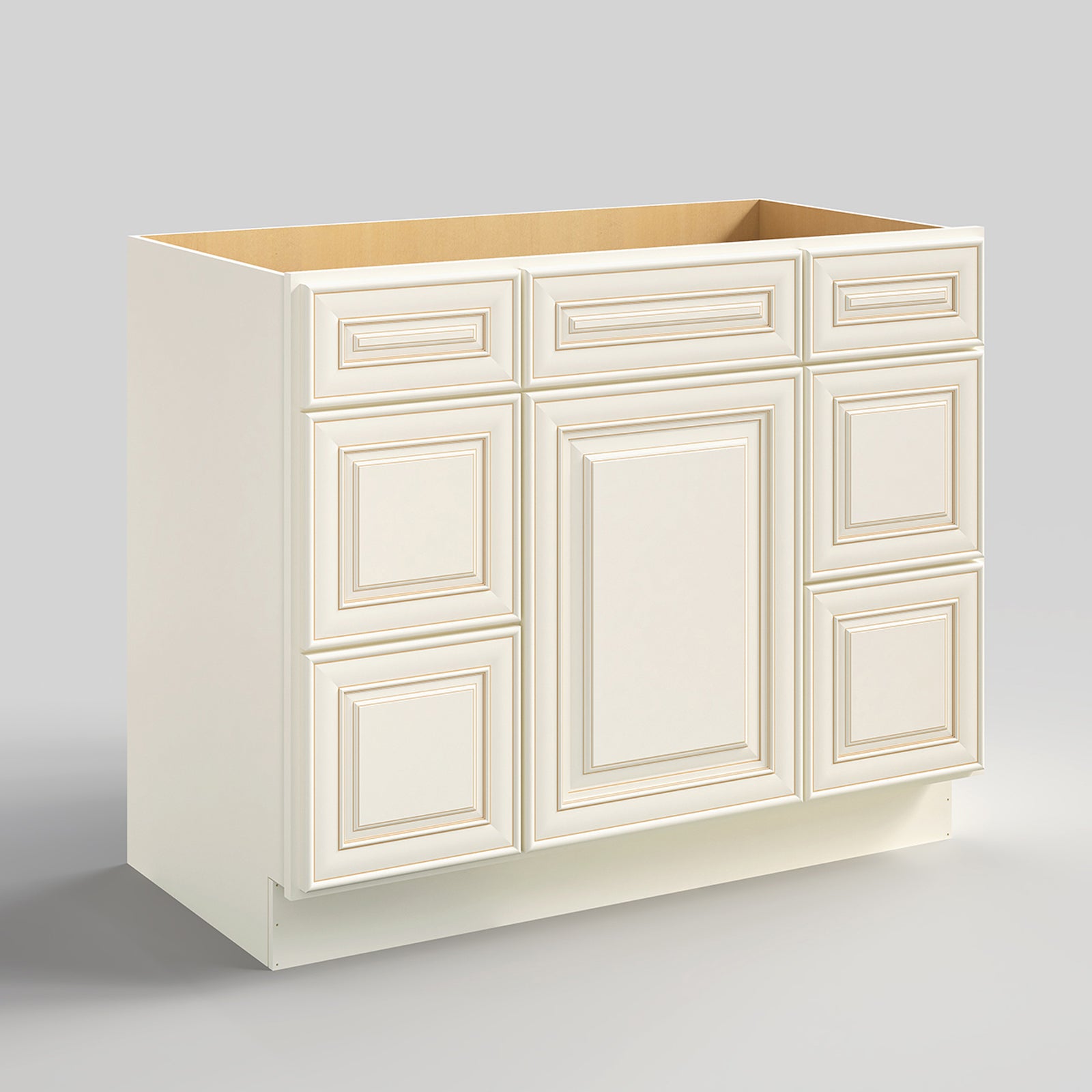 V Series Six Drawer Bathroom Vanity Base Cabinet, Kitchen Cabinet