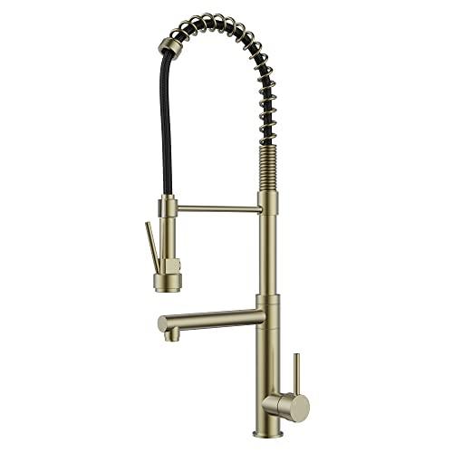 Commercial Pre-Rinse Kitchen Faucet Single Handle & Pull Down Sprayer