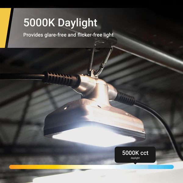 GT-421 ,2-Pack Linkable 50 ft. 50-Watt 5-Light Head White Strip Light Fixture