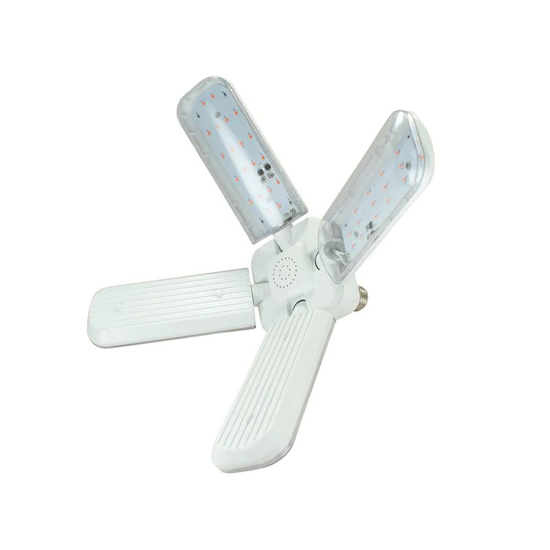12.4 in. 4-Light 40.1 PPF LED White Grow Light for Plant Growth and Safety Guidance Signal with an E26 Base(4-Pack)
