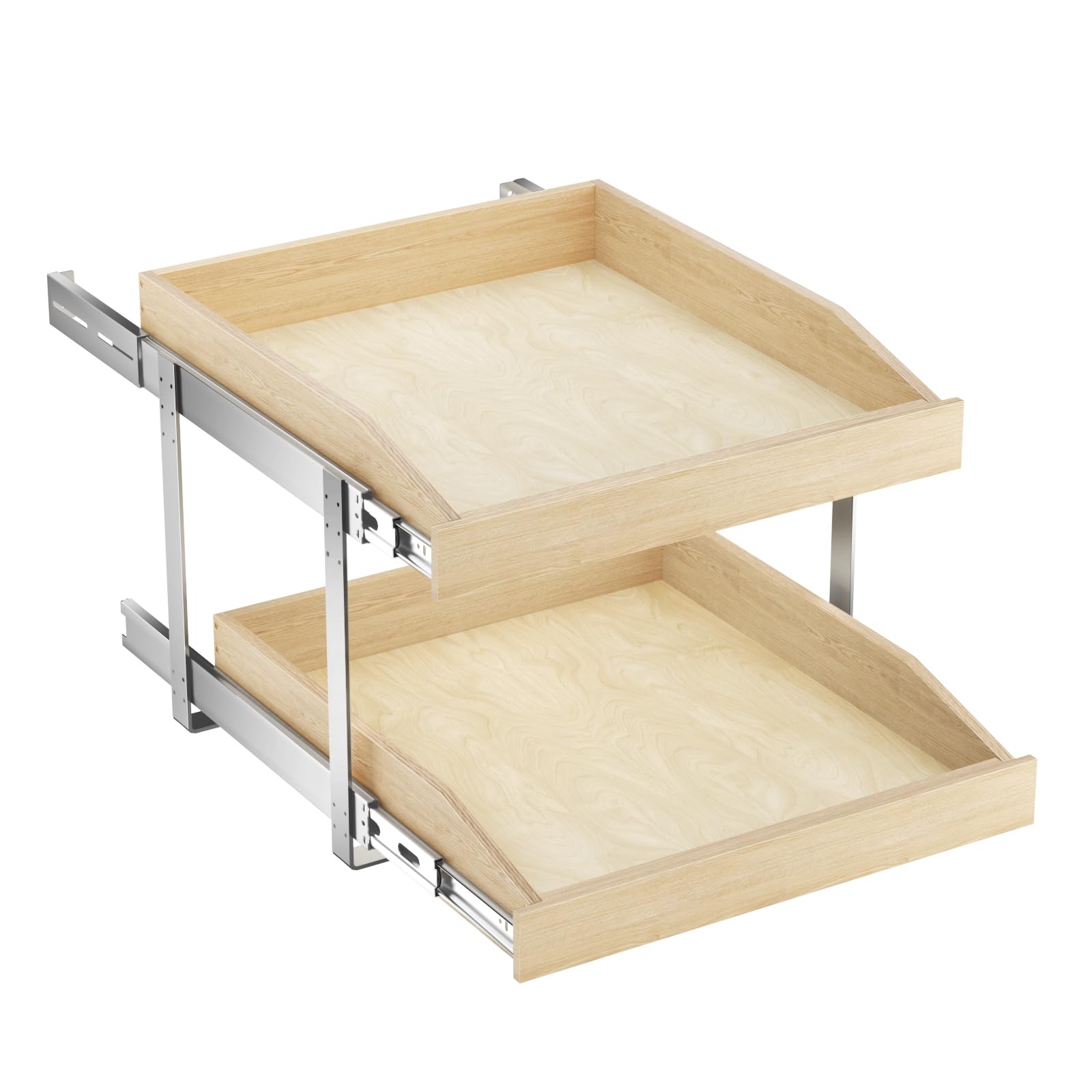 2 Tier Pull Slide Out Cabinet Organizer Hard Close
