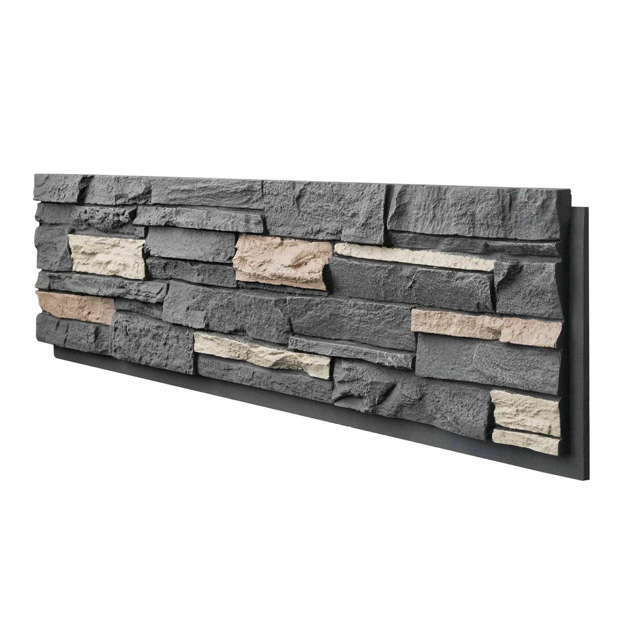 Hausvita PU Stone Panel Faux Stone Look Wall 47.24"L x11.81"W