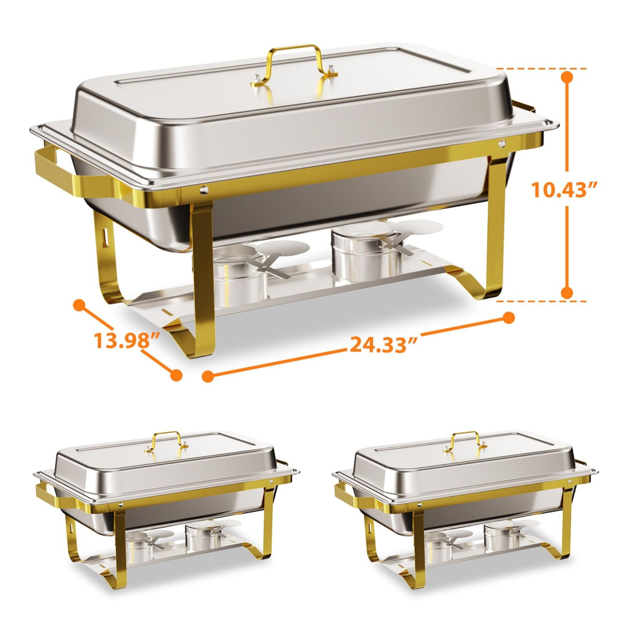 8QT 304 Stainless Steel Chafing Dish Buffet Set