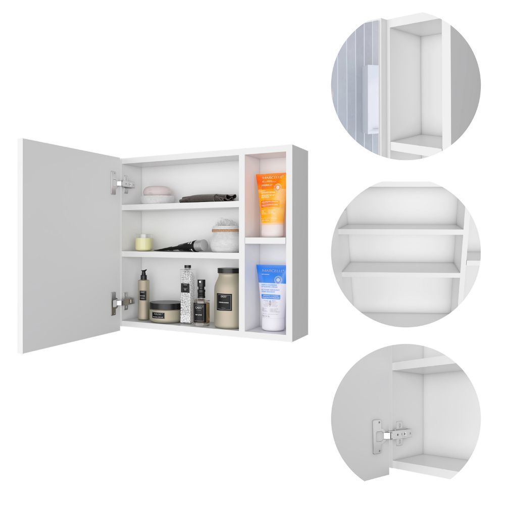 2-Shelf Medicine Cabinet with Mirror
