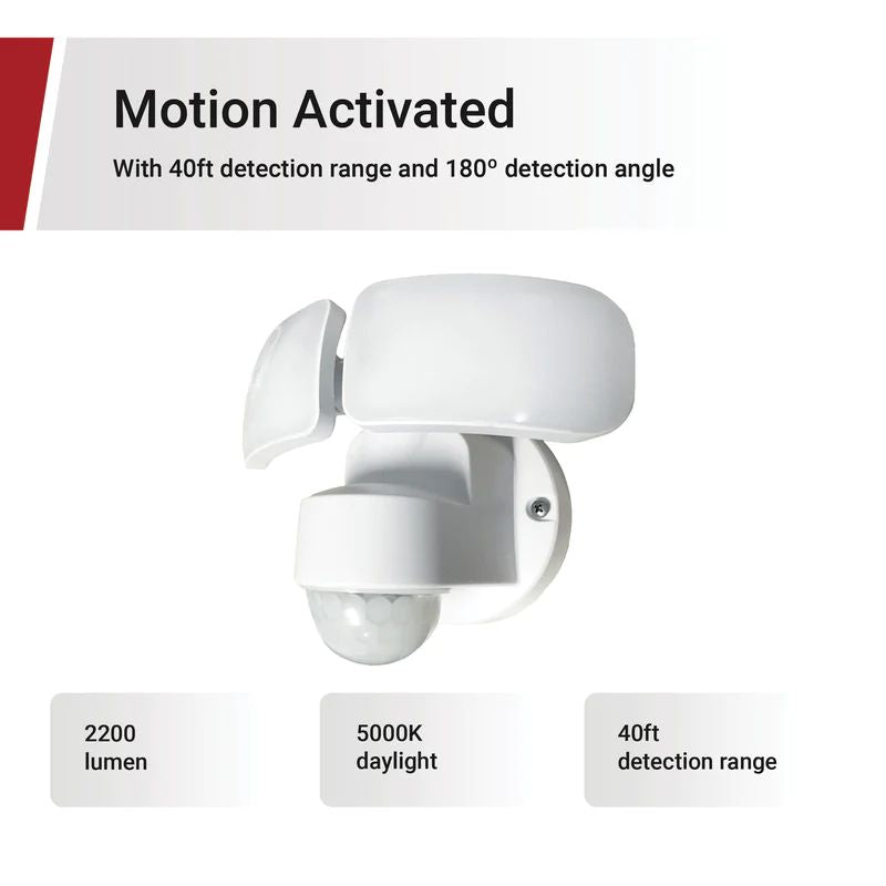 200-Watt 16.25 in. Equivalent with a Convenient Switch White Motion Sensing LED Flood Light, 3 Bulbs Included(3-Pack)
