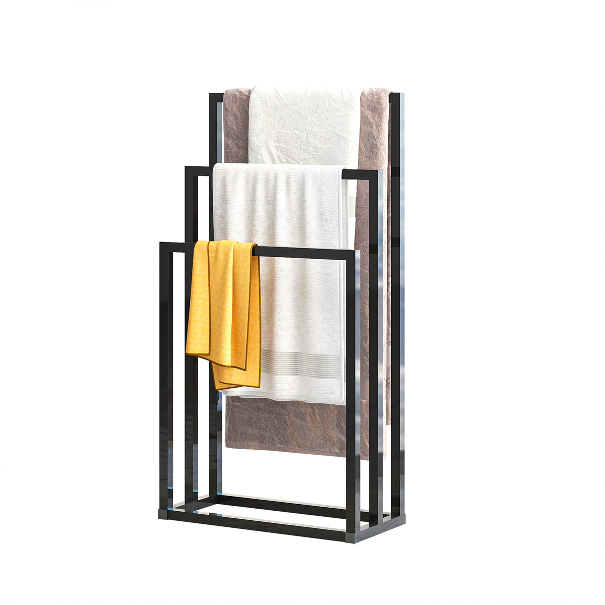 Metal Freestanding Towel Rack 3 Tiers Hand Towel Holder Organizer for Bathroom Accessories