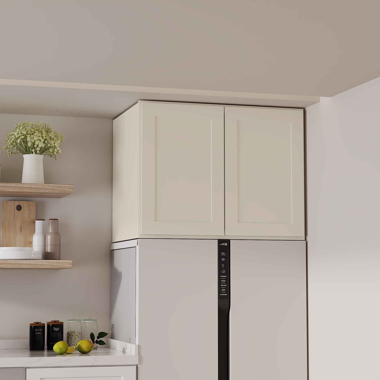 W6 Series Plywood Ready to Assemble Kitchen Wall Cabinets with 2 Doors-4