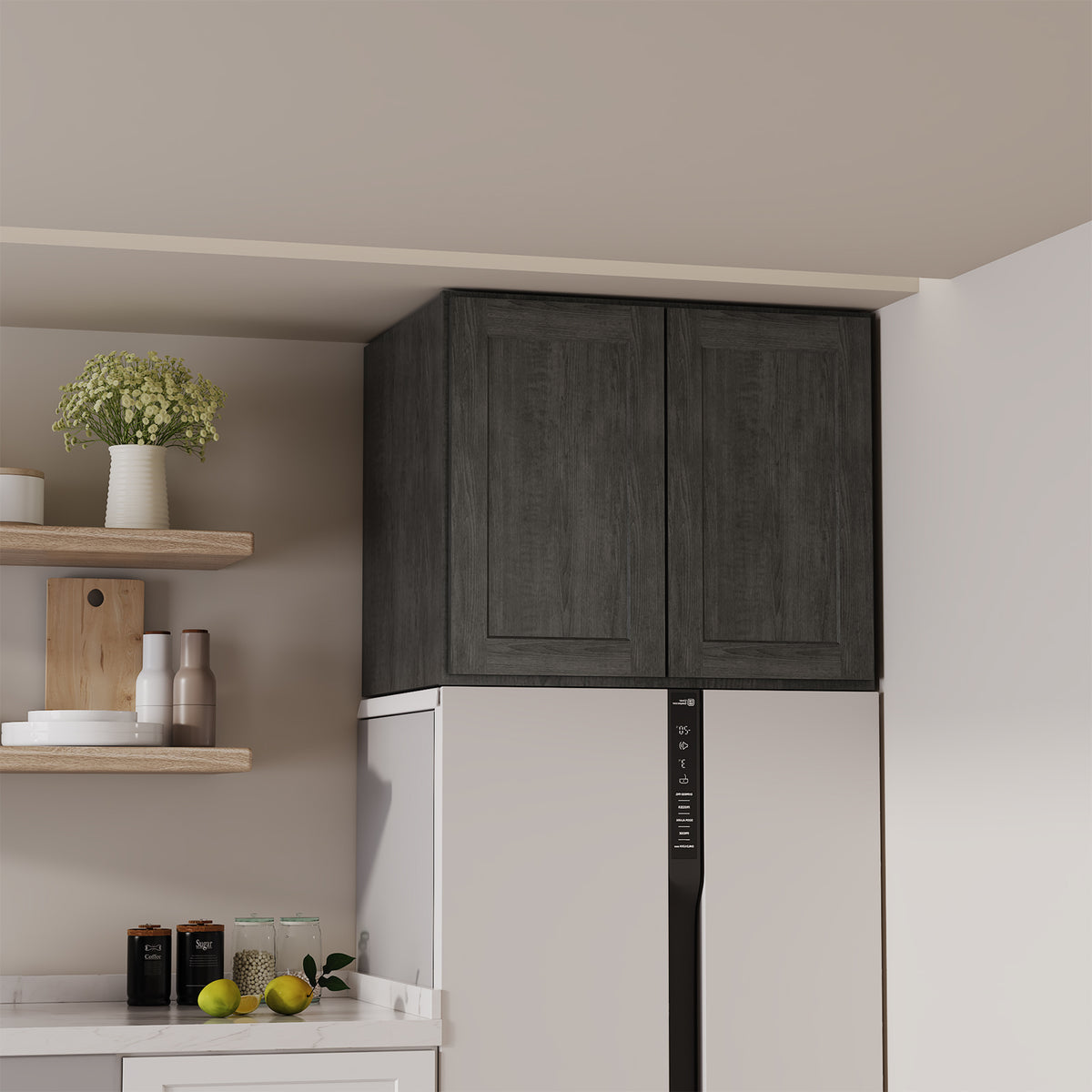 W6 Series Plywood Ready to Assemble Kitchen Wall Cabinets with 2 Doors-5