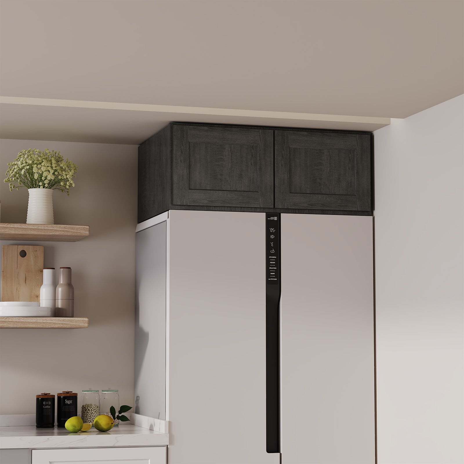 W6 Series Plywood Ready to Assemble Kitchen Wall Cabinets with 2 Doors-5