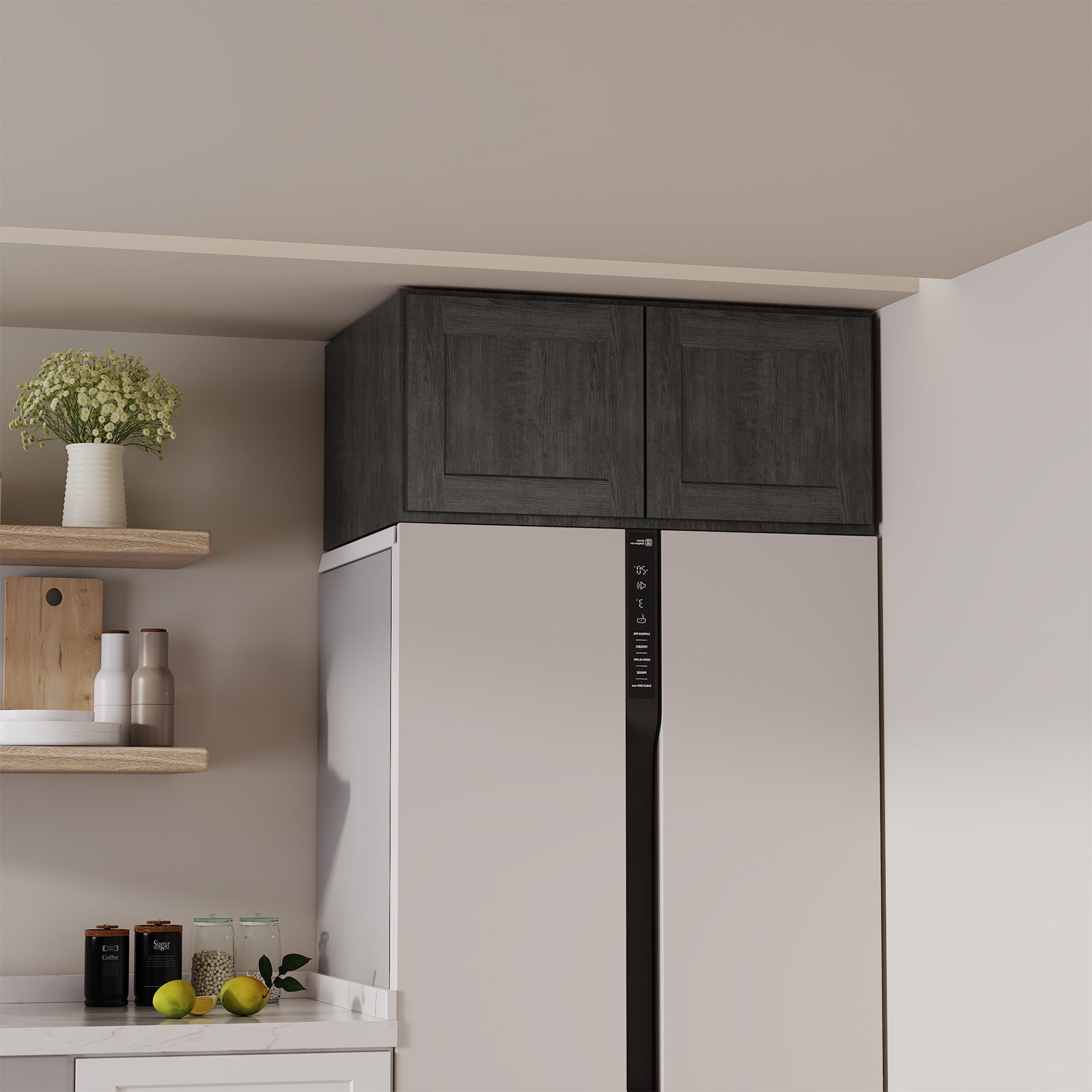 W6 Series Plywood Ready to Assemble Kitchen Wall Cabinets with 2 Doors-5