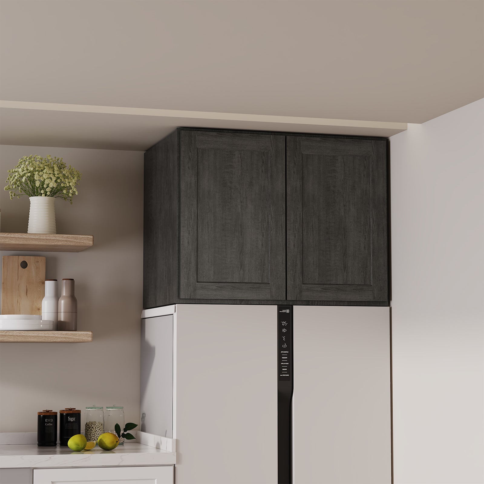W6 Series Plywood Ready to Assemble Kitchen Wall Cabinets with 2 Doors-5