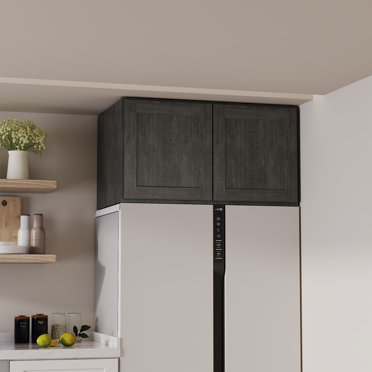 W6 Series Plywood Ready to Assemble Kitchen Wall Cabinets with 2 Doors-5