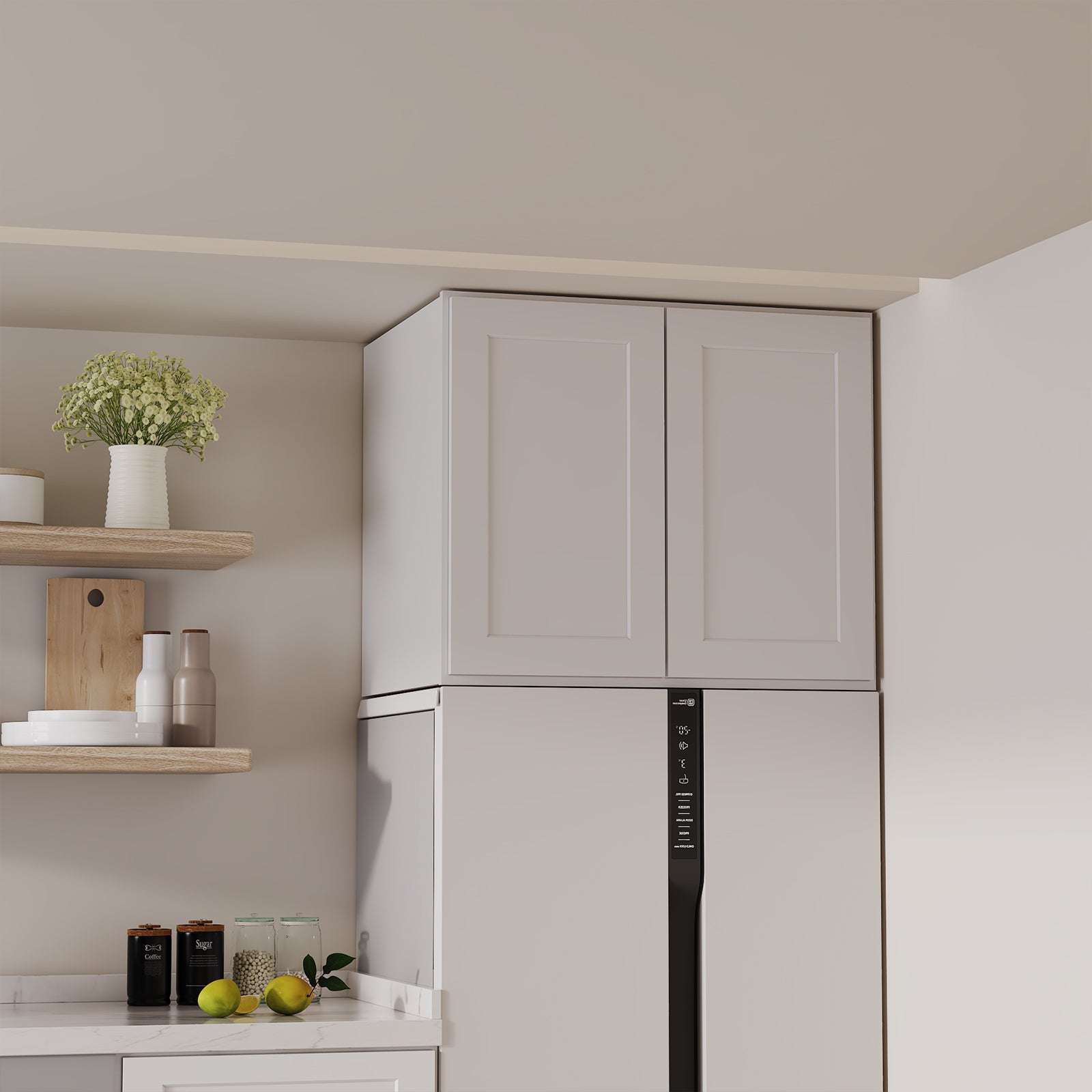 W6 Series Plywood Ready to Assemble Kitchen Wall Cabinets with 2 Doors-4