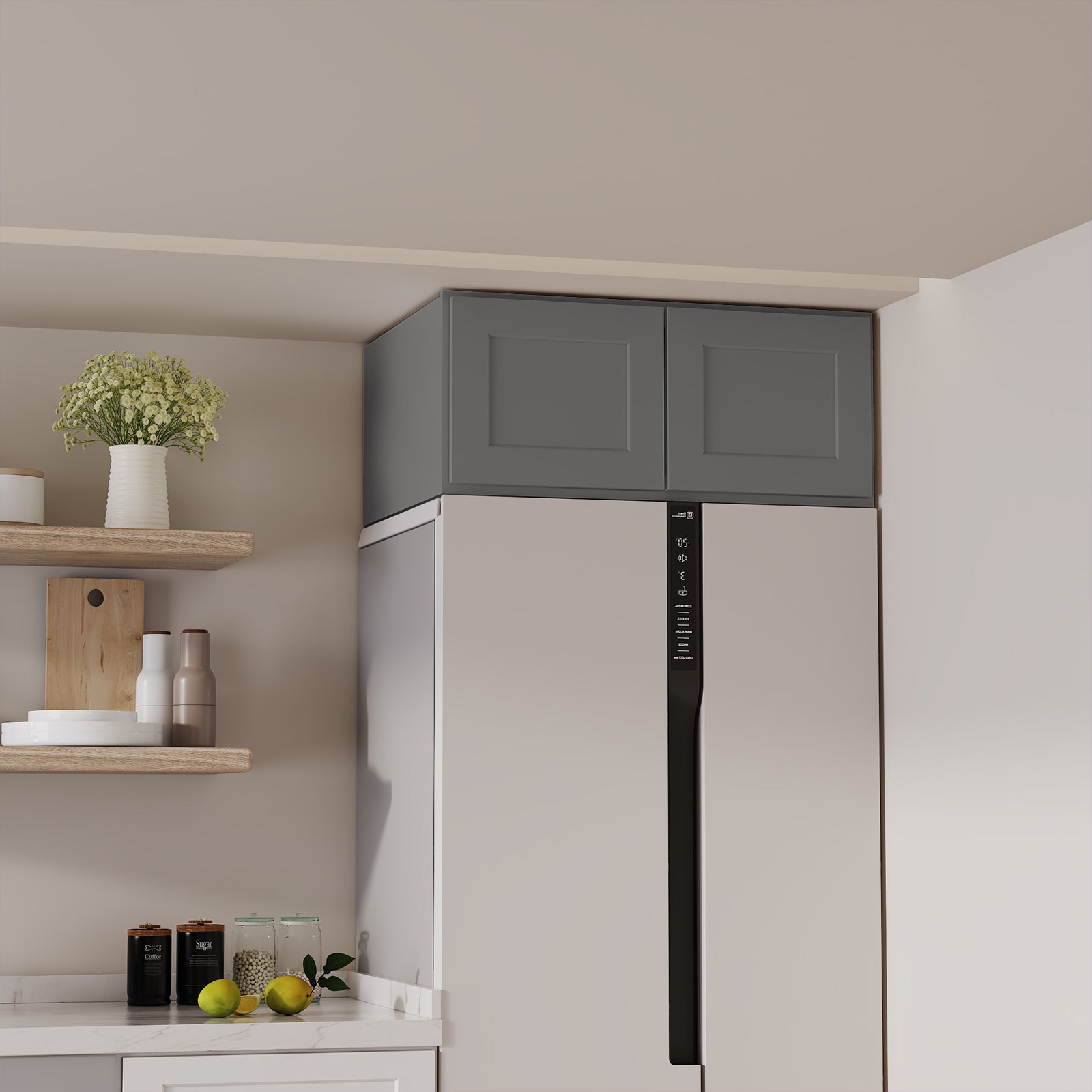 W6 Series Plywood Ready to Assemble Kitchen Wall Cabinets with 2 Doors-4