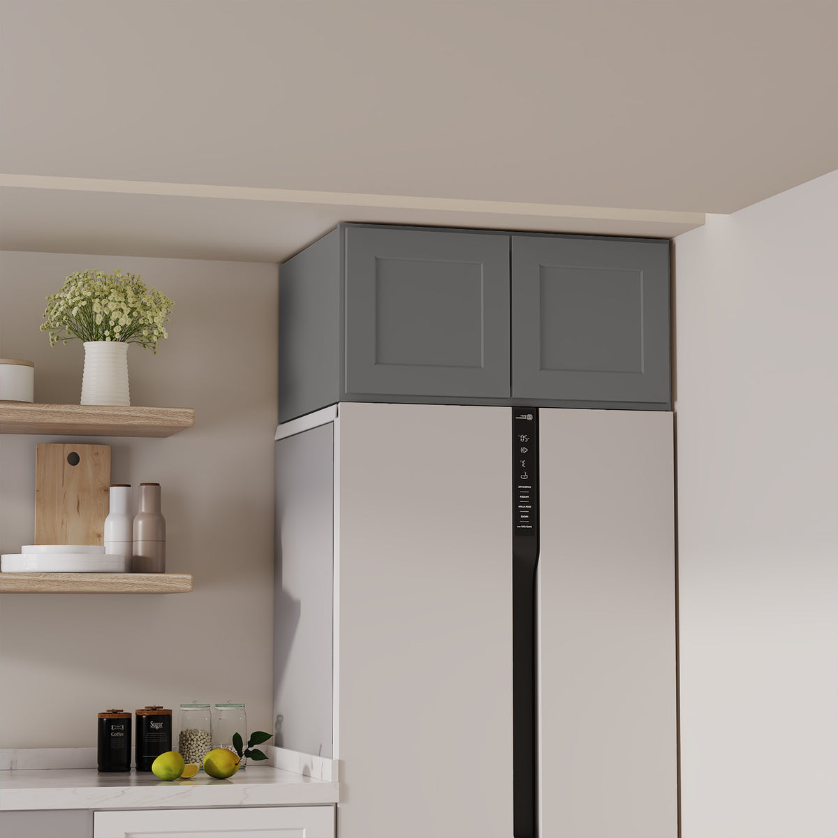 W6 Series Plywood Ready to Assemble Kitchen Wall Cabinets with 2 Doors-4
