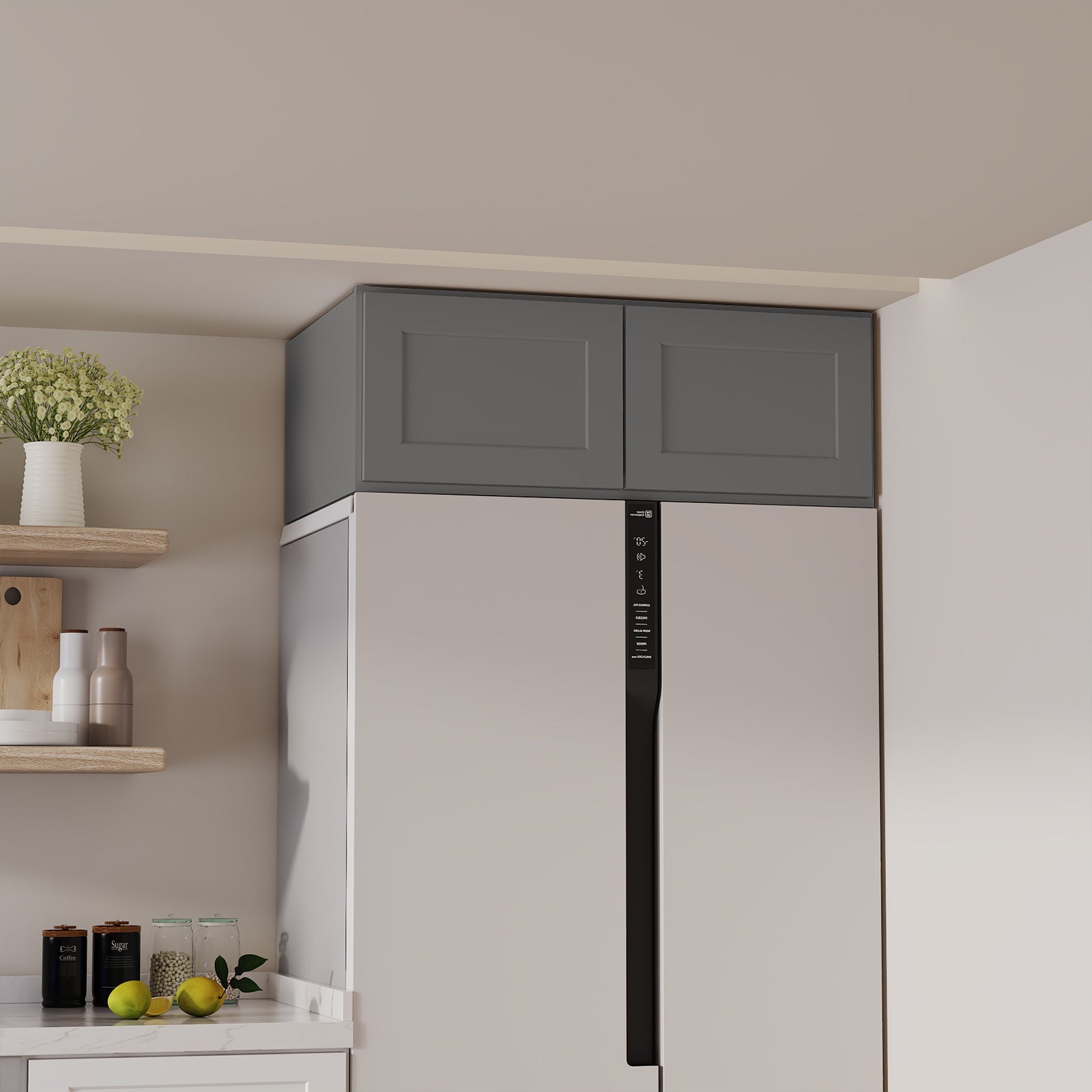 W6 Series Plywood Ready to Assemble Kitchen Wall Cabinets with 2 Doors-4