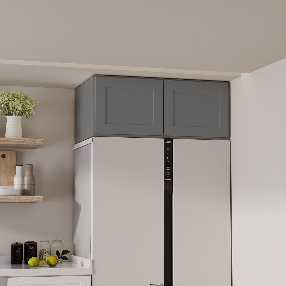 W6 Series Plywood Ready to Assemble Kitchen Wall Cabinets with 2 Doors-4