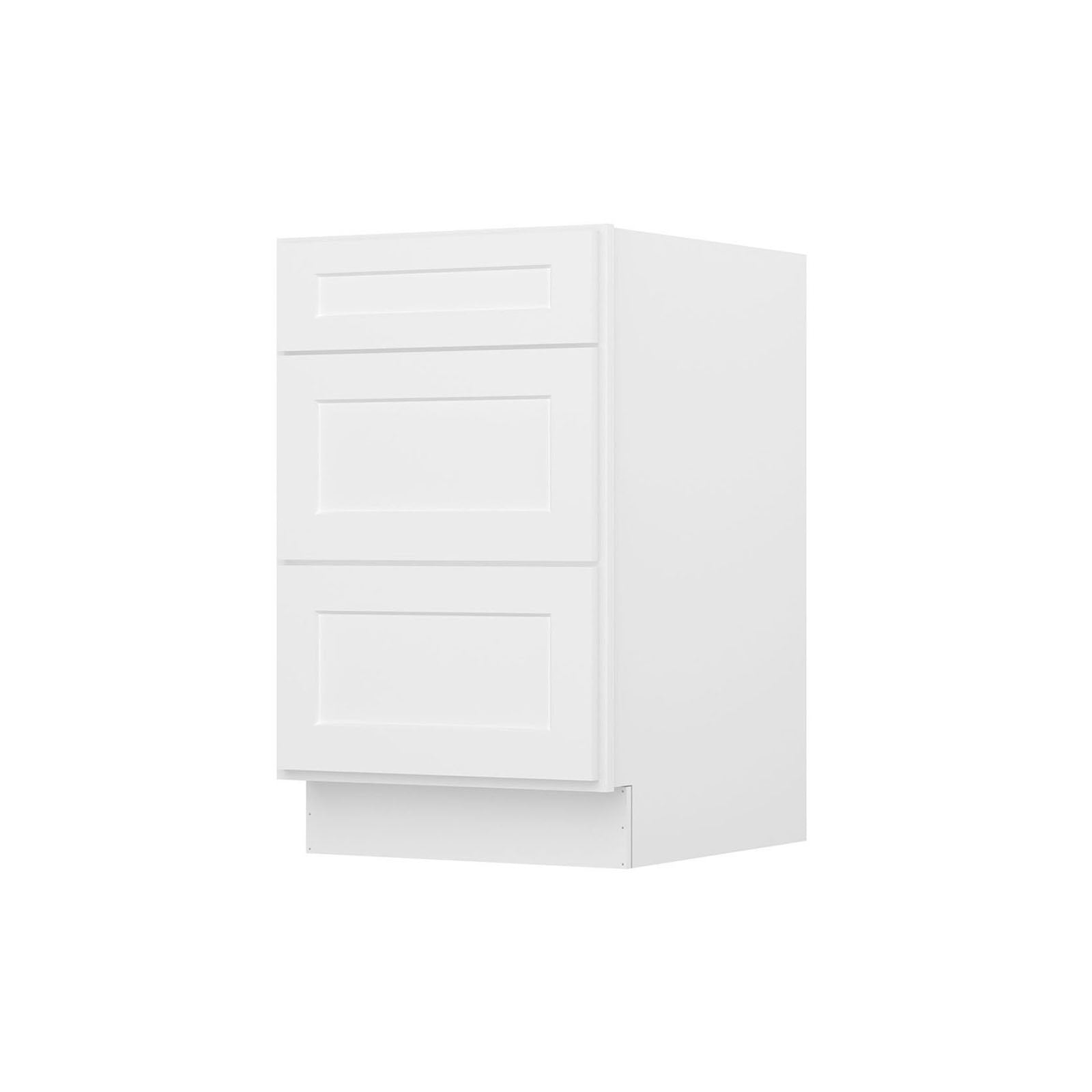 Easy-DIY 21-in W x 24-in D x 34.5-in H in Shaker White Ready to Assemble Drawer Base Kitchen Cabinet With 3-Drawers