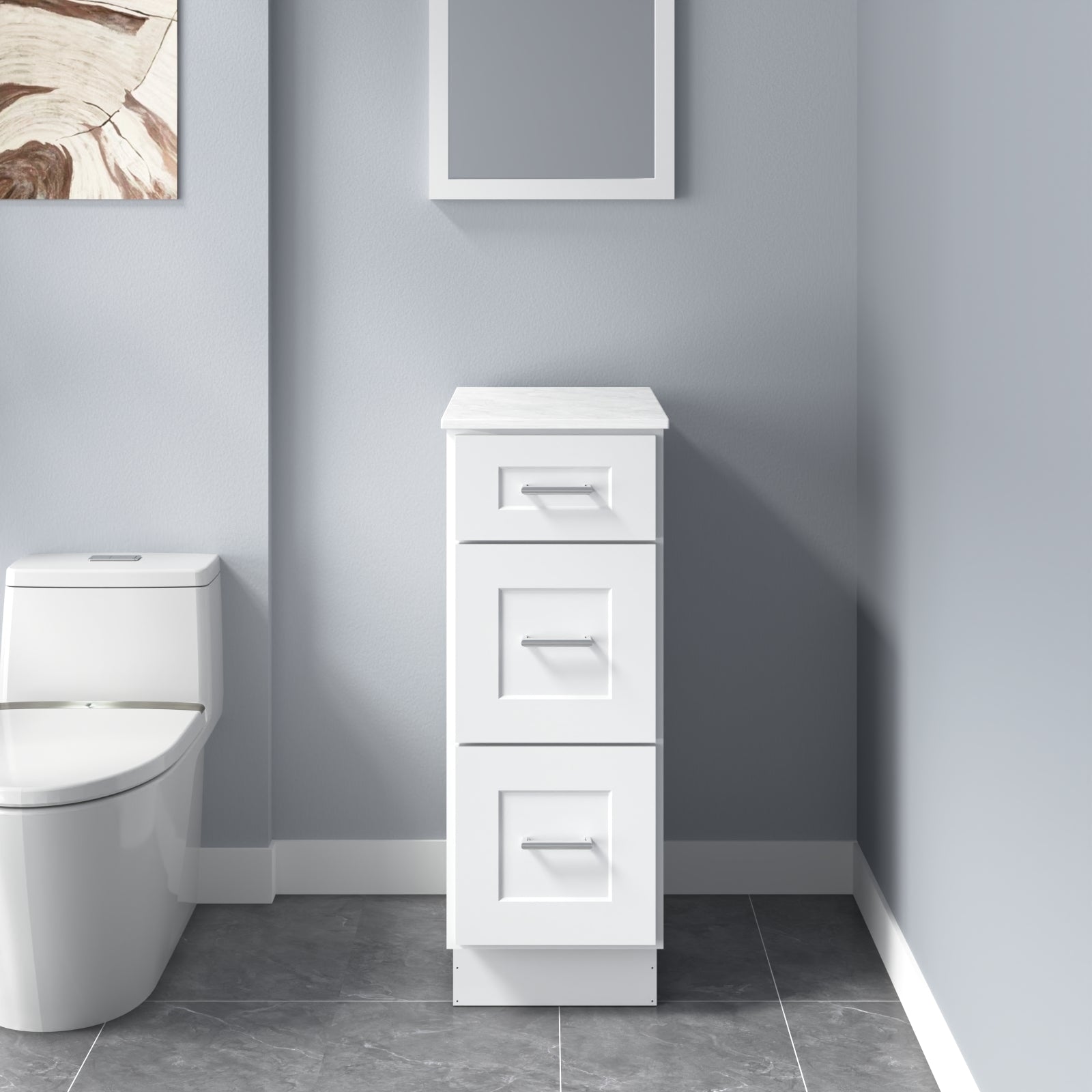 Rockport in Bath Vanity Cabinet without Top in Shaker White