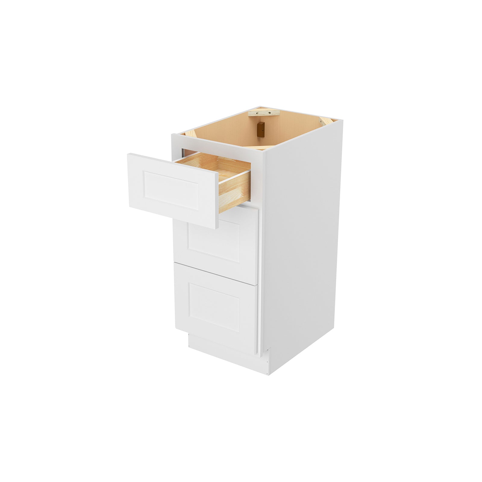 Easy-DIY 15 in. W x 21 in. D x 34.5 in. H in Ready to Assemble Bath Vanity Cabinet without Top in Shaker White