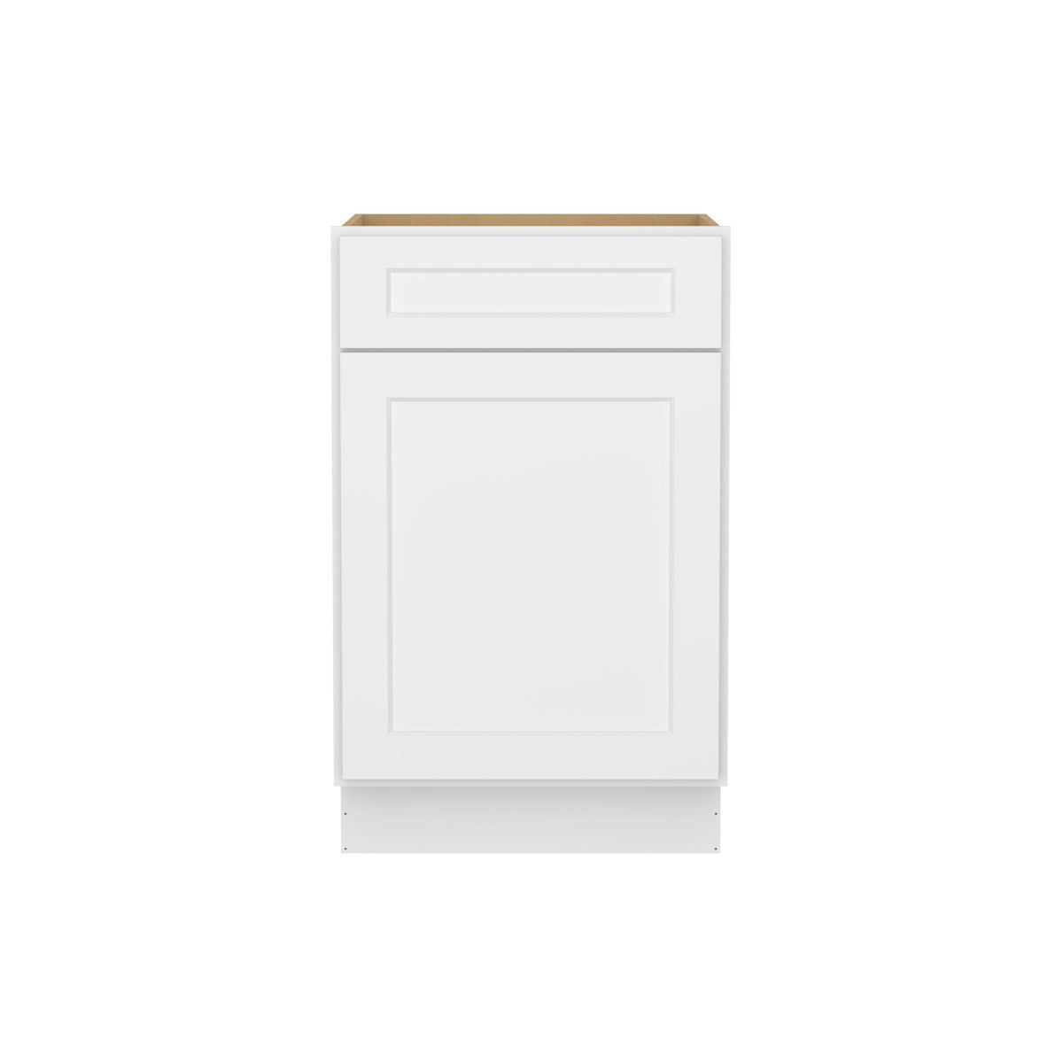 Easy-DIY 21-in W x 24-in D x 34.5-in H in Shaker White Ready to Assemble Drawer Base Kitchen Cabinet with 1 Door