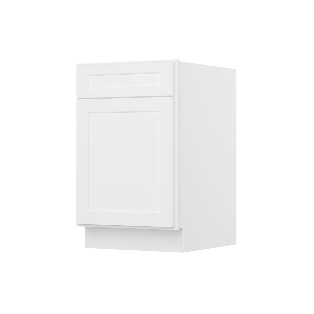 Easy-DIY 21-in W x 24-in D x 34.5-in H in Shaker White Ready to Assemble Drawer Base Kitchen Cabinet with 1 Door