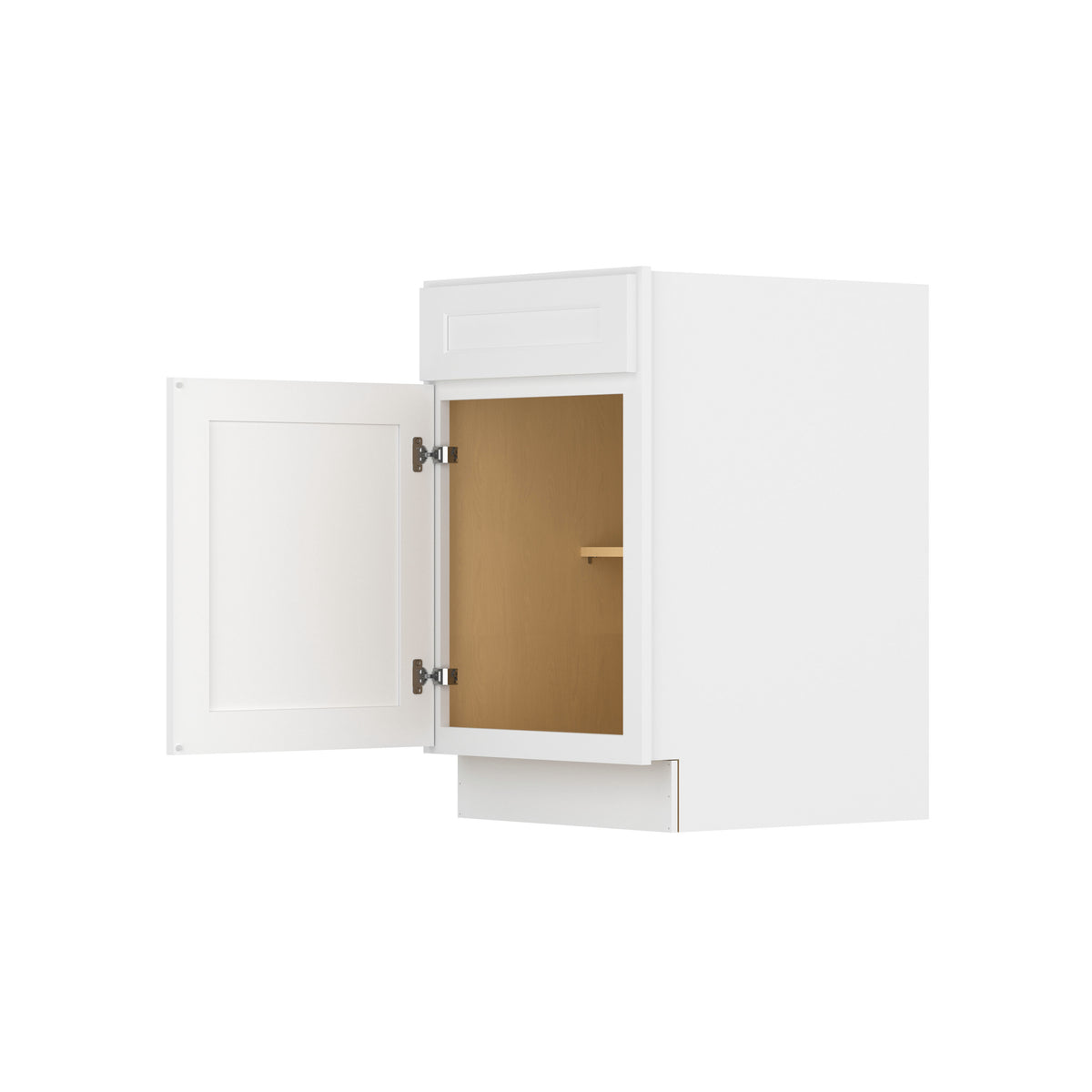 Easy-DIY 21-in W x 24-in D x 34.5-in H in Shaker White Ready to Assemble Drawer Base Kitchen Cabinet with 1 Door