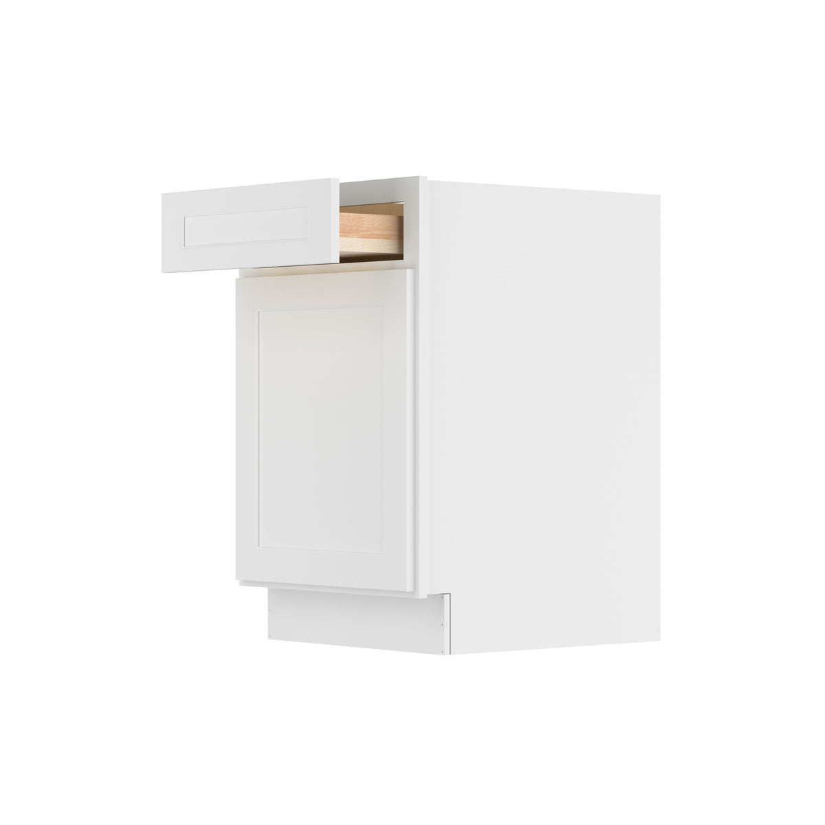 Easy-DIY 21-in W x 24-in D x 34.5-in H in Shaker White Ready to Assemble Drawer Base Kitchen Cabinet with 1 Door