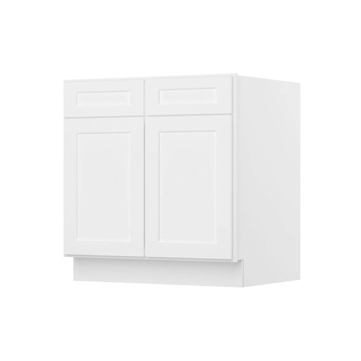 Easy-DIY 33-in W x 24-in D x 34.5-in H in Shaker White Ready to Assemble Drawer Base Kitchen Cabinet with 2 Doors