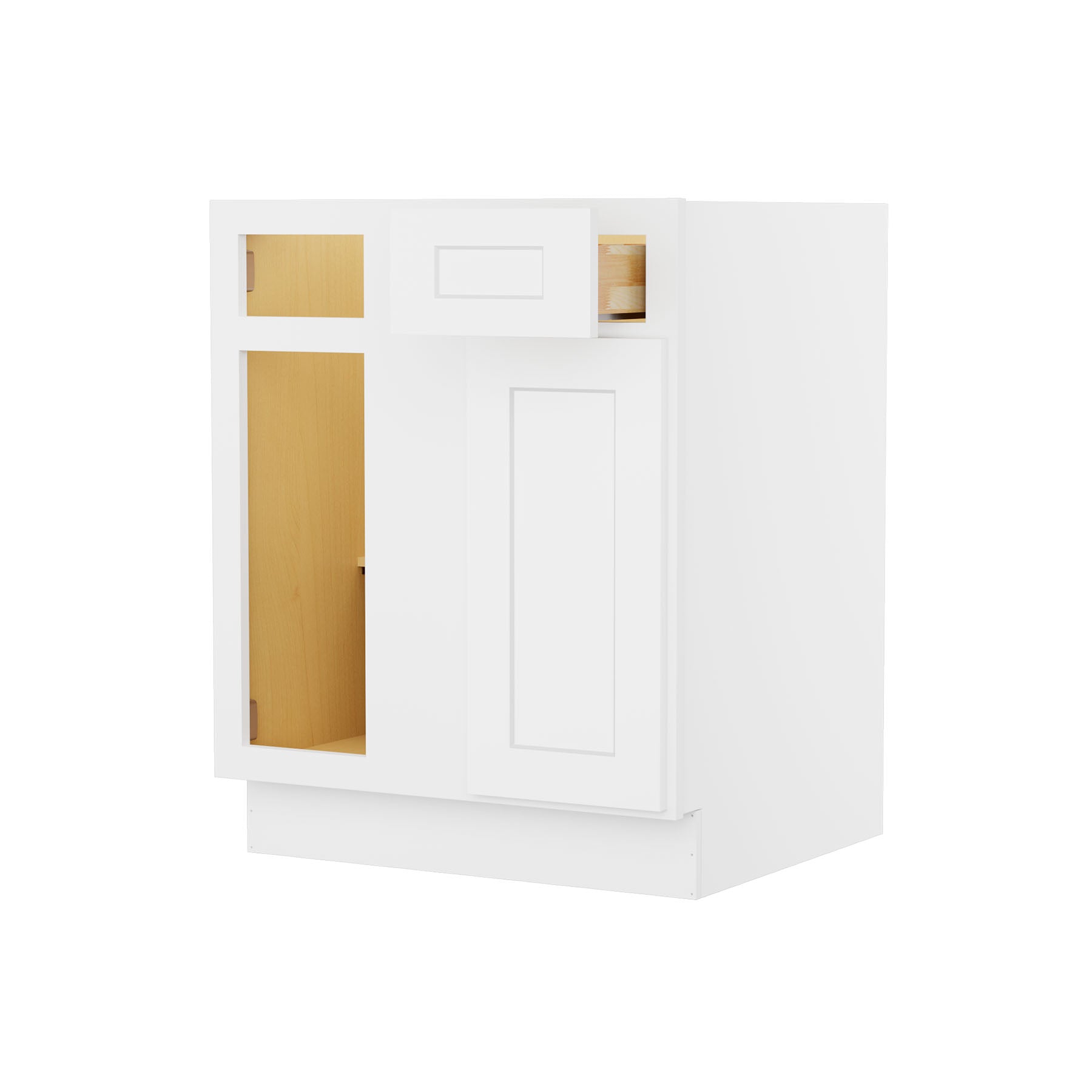 Easy-DIY 36-in W x 24-in D x 34.5-in H in Shaker White Ready to Assemble Blind Bases Kitchen Cabinet