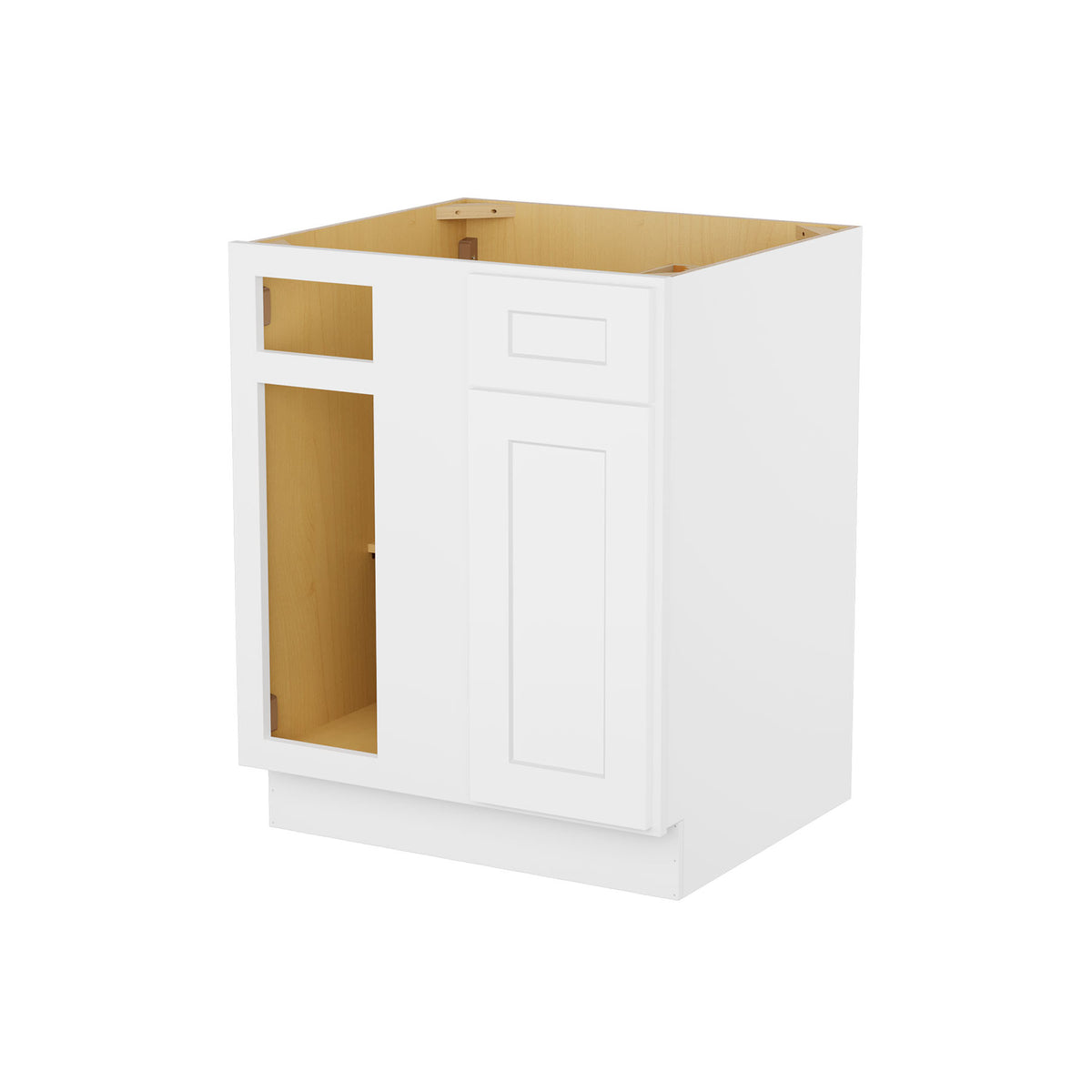 Easy-DIY 36-in W x 24-in D x 34.5-in H in Shaker White Ready to Assemble Blind Bases Kitchen Cabinet