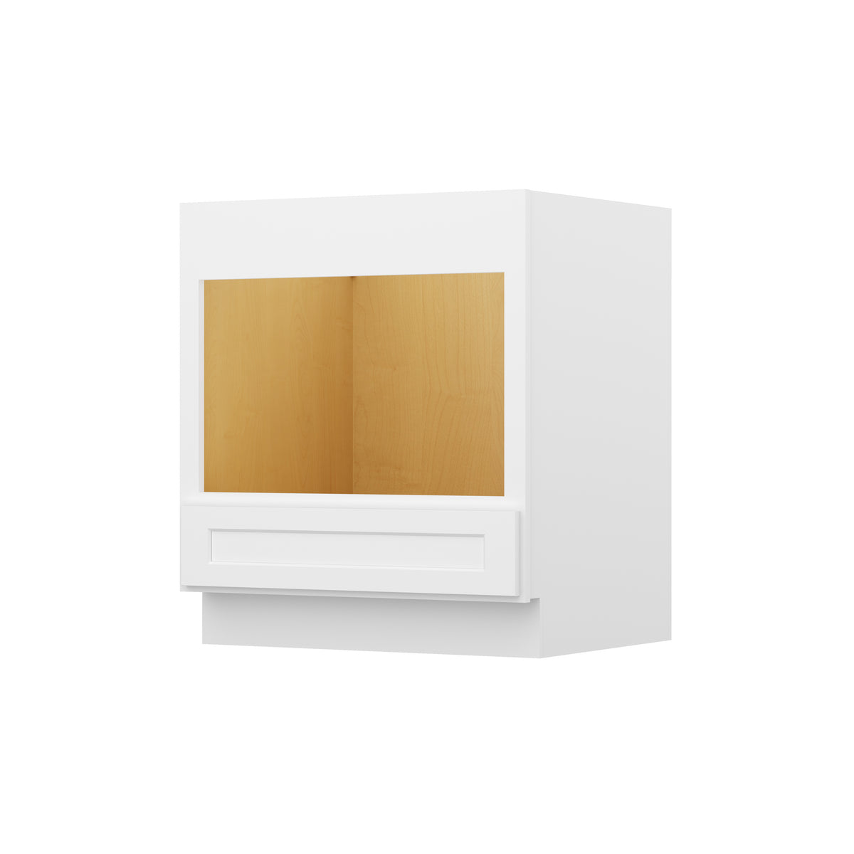 Easy-DIY 30-in W x 24-in D x 34.5-in H in Shaker White Ready to Assemble Microwave Base Kitchen Cabinet