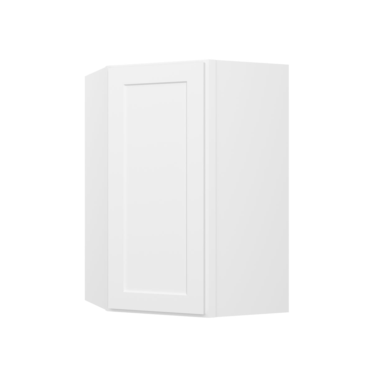 Easy-DIY 24-in W x 24-in D x 36-in H in Shaker White Plywood Ready to Assemble Wall Diagonal Kitchen Cabinet with 1D-2S