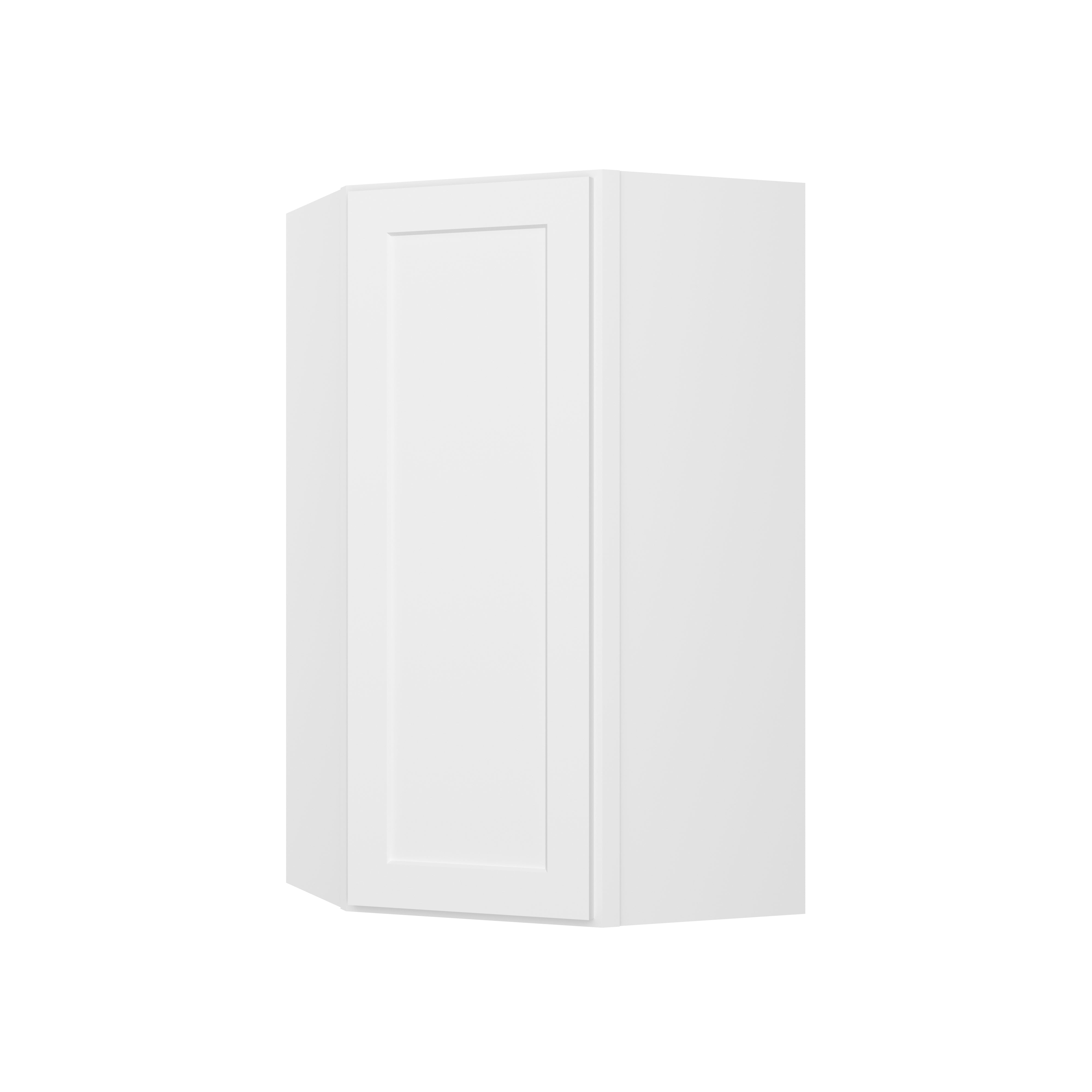 Easy-DIY 24-in W x 24-in D x 42-in H in Shaker White Plywood Ready to Assemble Wall Diagonal Kitchen Cabinet with 1D-3S