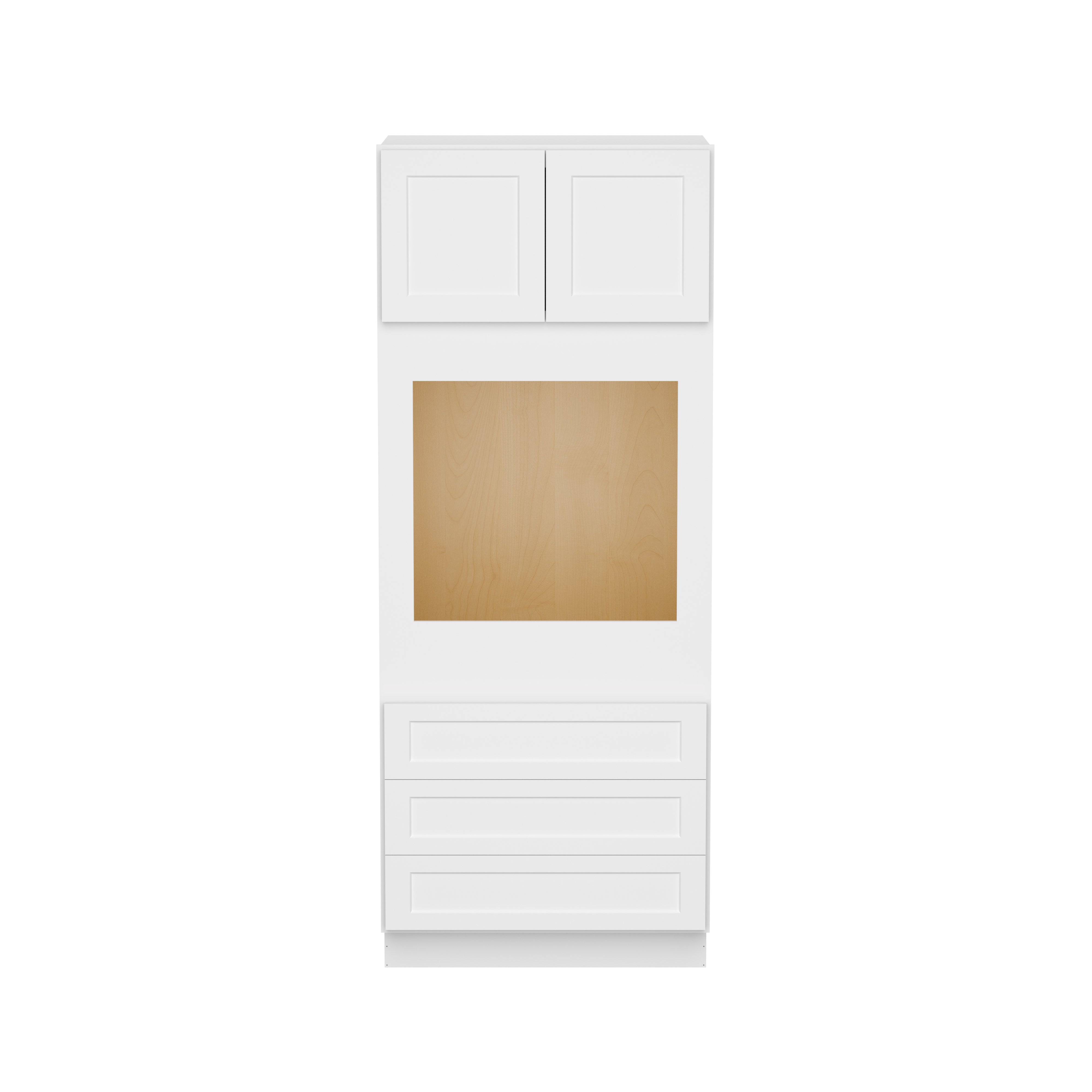 Easy-DIY 33-in W x 24-in D x 84-in H in Shaker White Ready to Assemble Oven Kitchen Cabinet