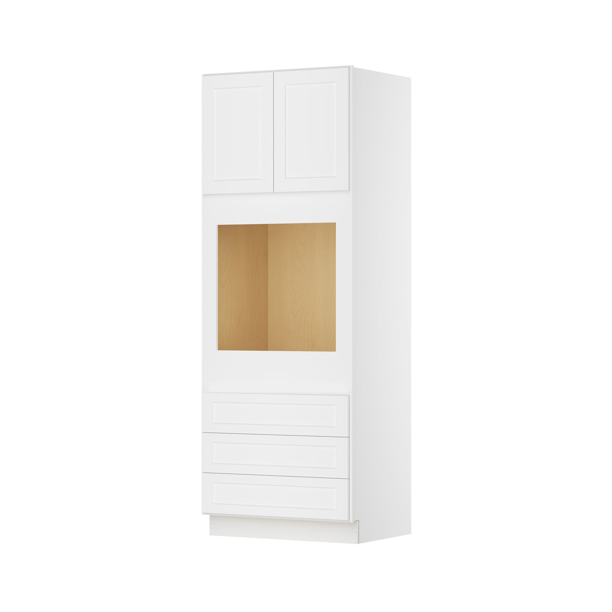 Easy-DIY 33-in W x 24-in D x 90-in H in Shaker White Ready to Assemble Oven Kitchen Cabinet