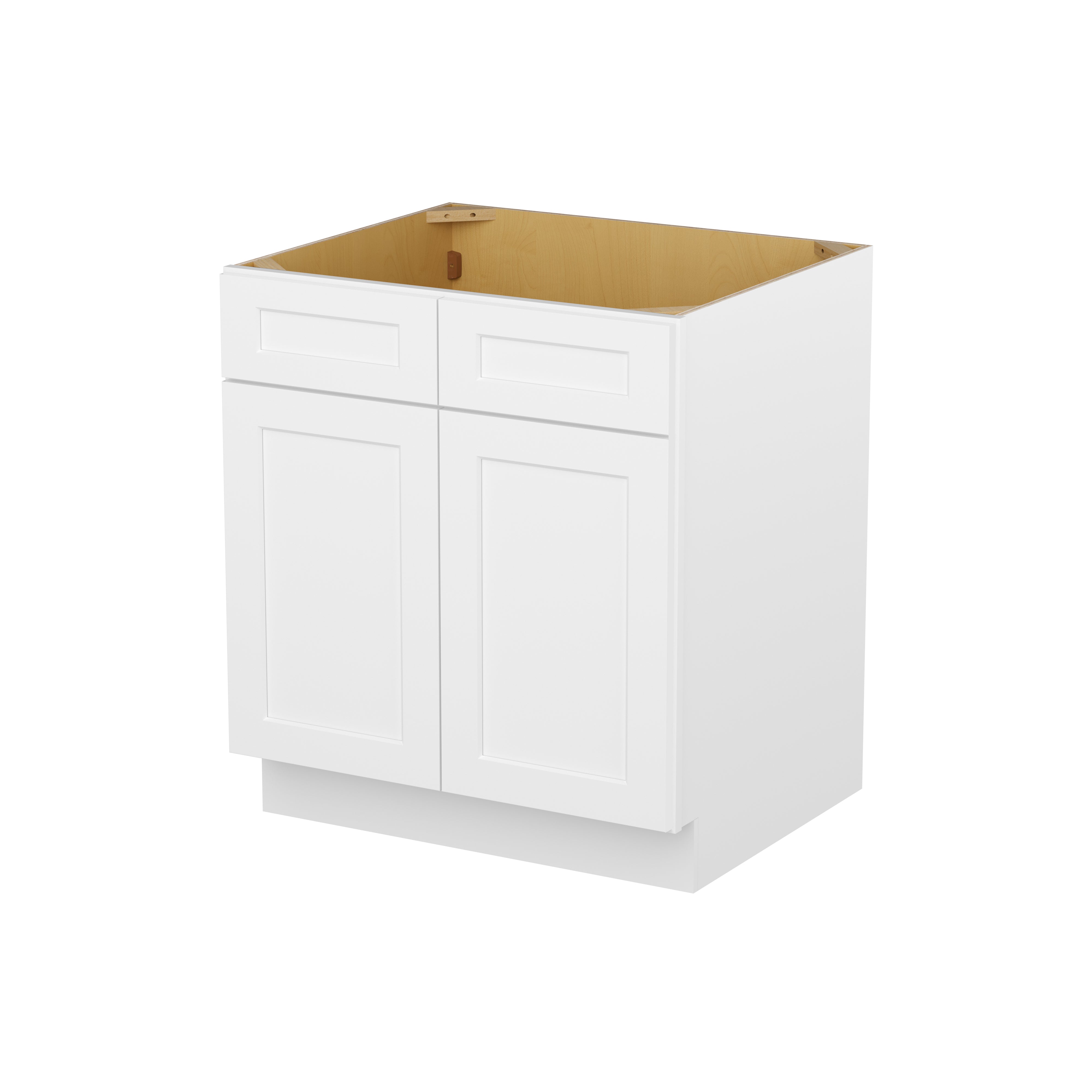 Easy-DIY 30-in W x 24-in D x 34.5-in H in Shaker White Ready to Assemble Sink Bases Kitchen Cabinet