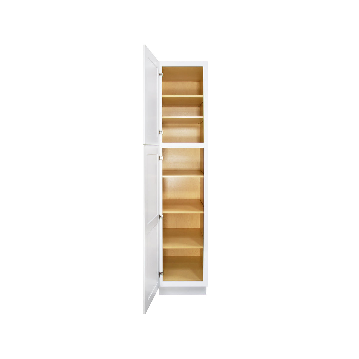 Easy-DIY 18-in W x 24-in D x 84-in H in Shaker White Ready to Assemble Utility Cabinets With Two Doors