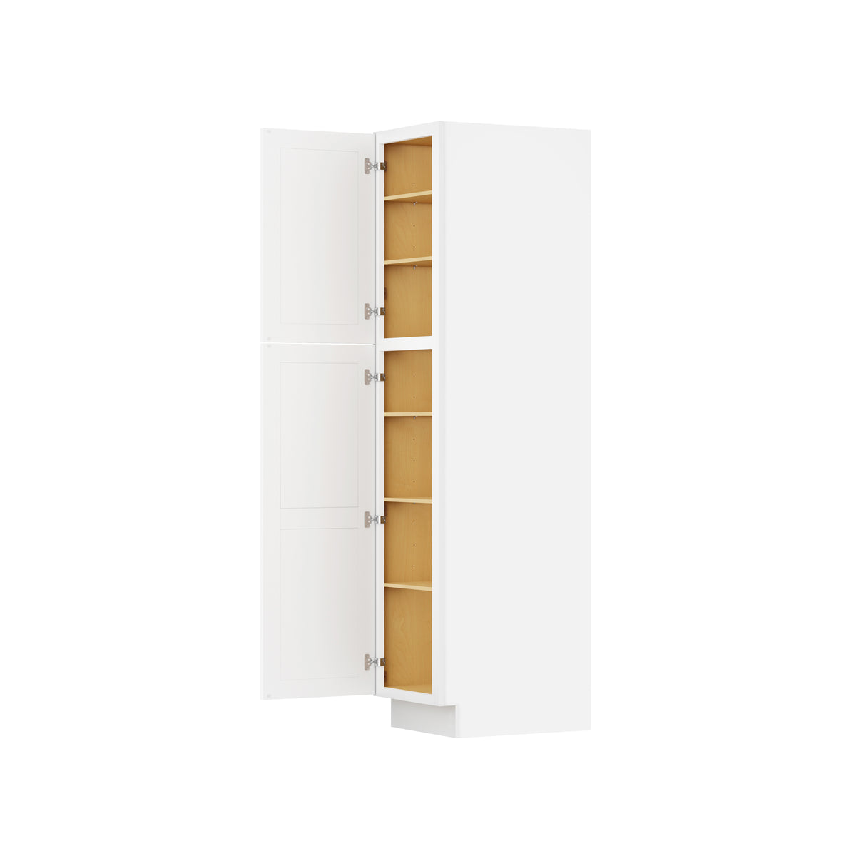 Easy-DIY 18-in W x 24-in D x 84-in H in Shaker White Ready to Assemble Utility Cabinets With Two Doors