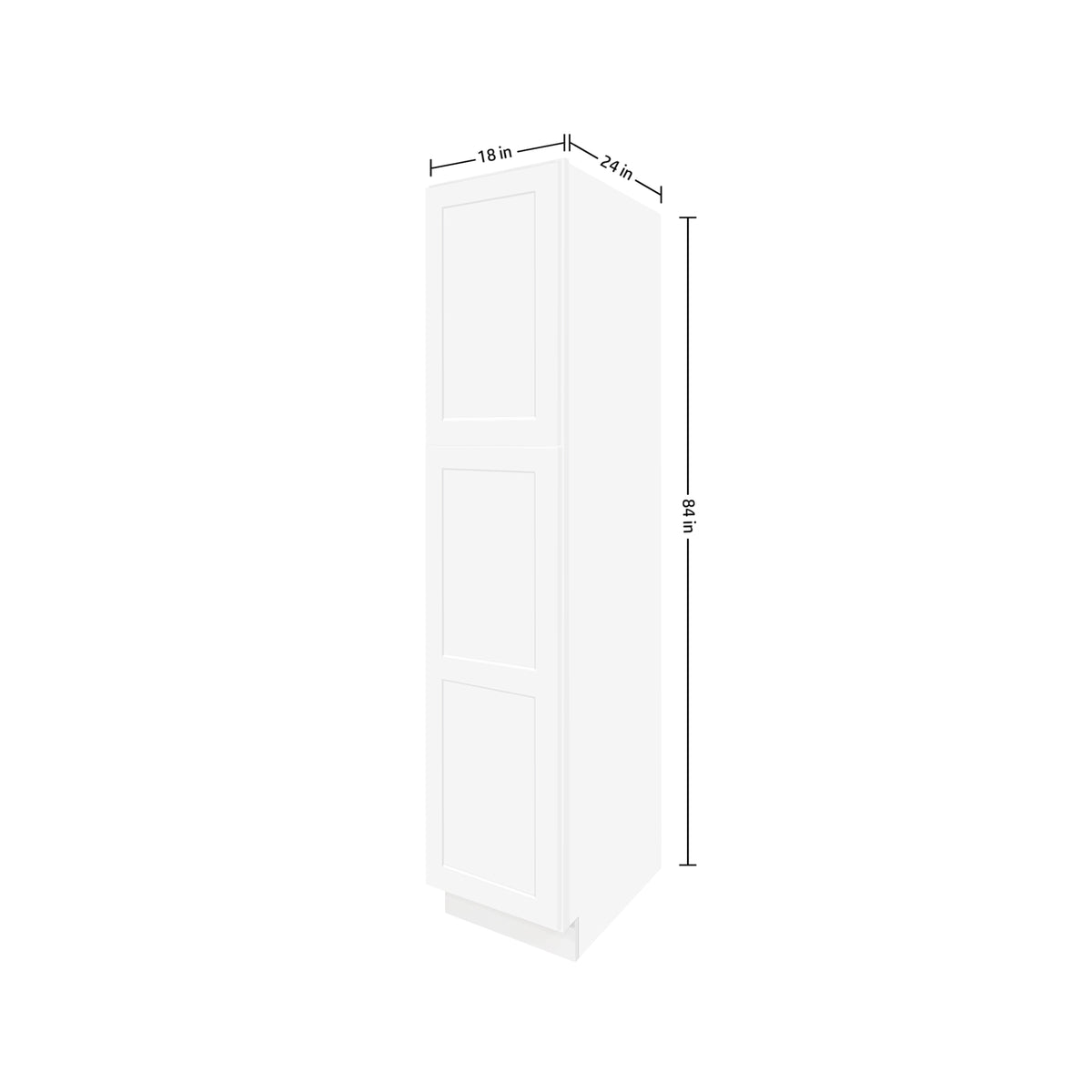 Easy-DIY 18-in W x 24-in D x 84-in H in Shaker White Ready to Assemble Utility Cabinets With Two Doors