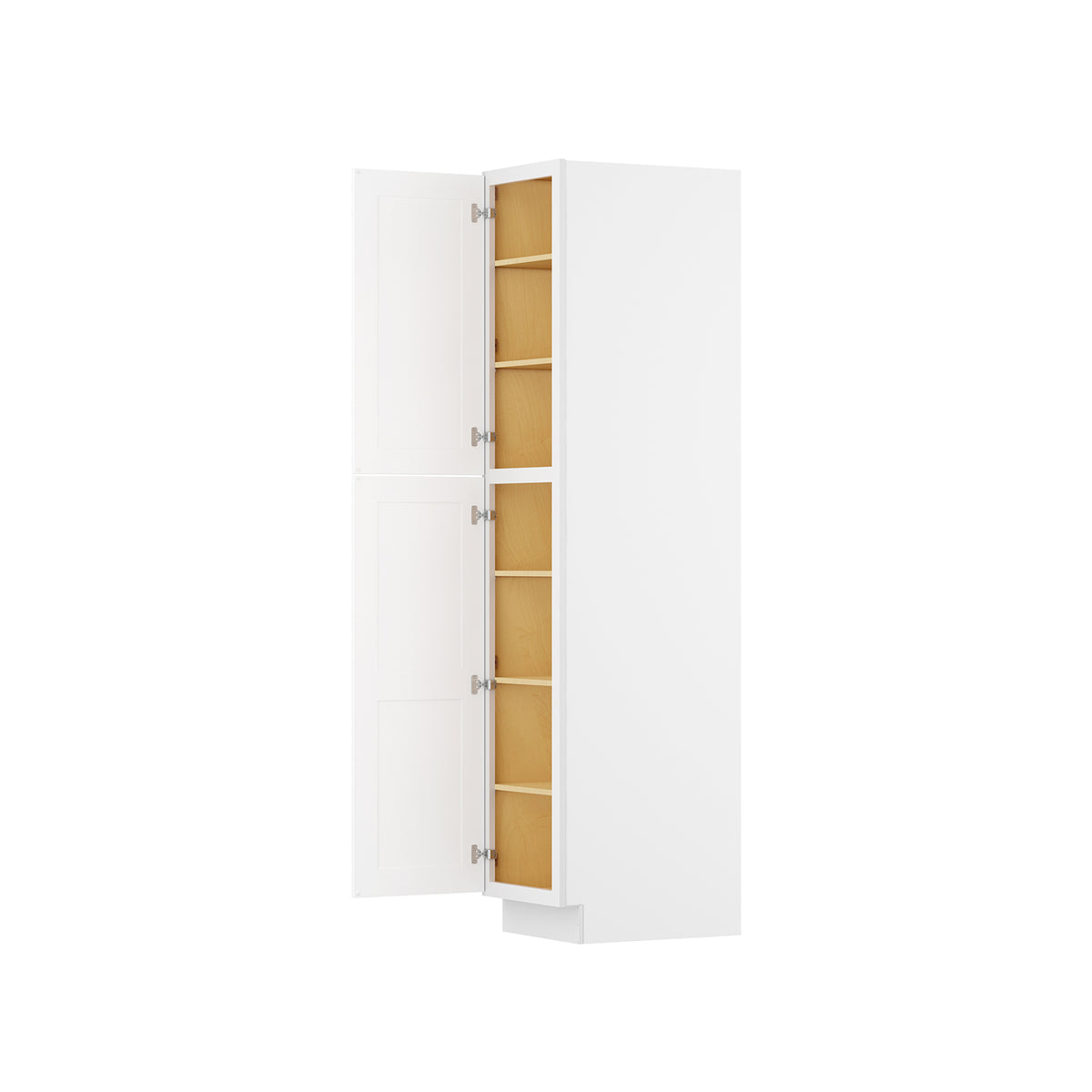 Easy-DIY 18-in W x 24-in D x 90-in H in Shaker White Ready to Assemble Utility Cabinets With Two Doors